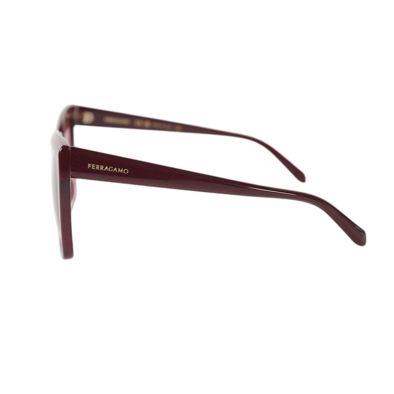 Salvatore Ferragamo Oversized Square Cat Eye Women's Sunglasses - Wine / Red