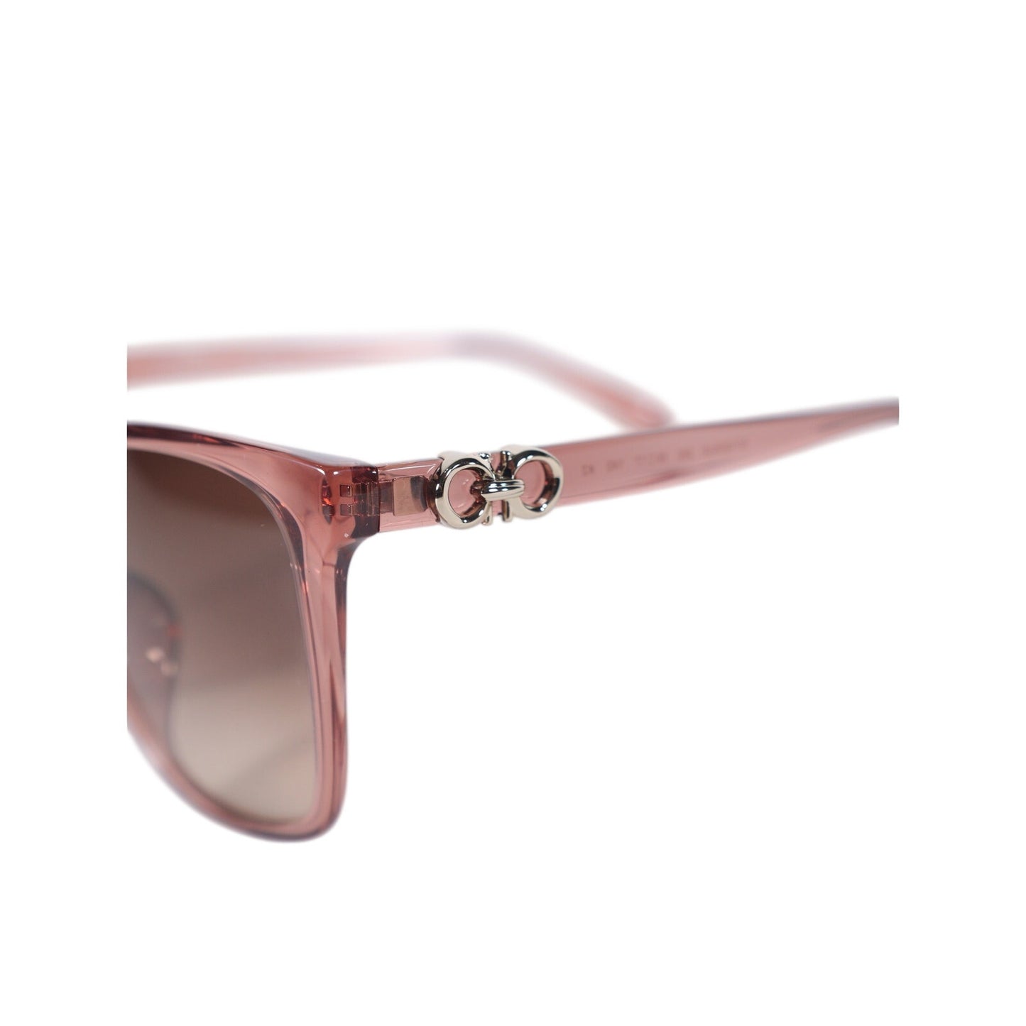 Salvatore Ferragamo Oversized Cat Eye Sunglasses - Transparent Nude Pink