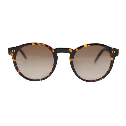Tommy Hilfiger Round Men's Sunglasses - Havana / Brown Gradient