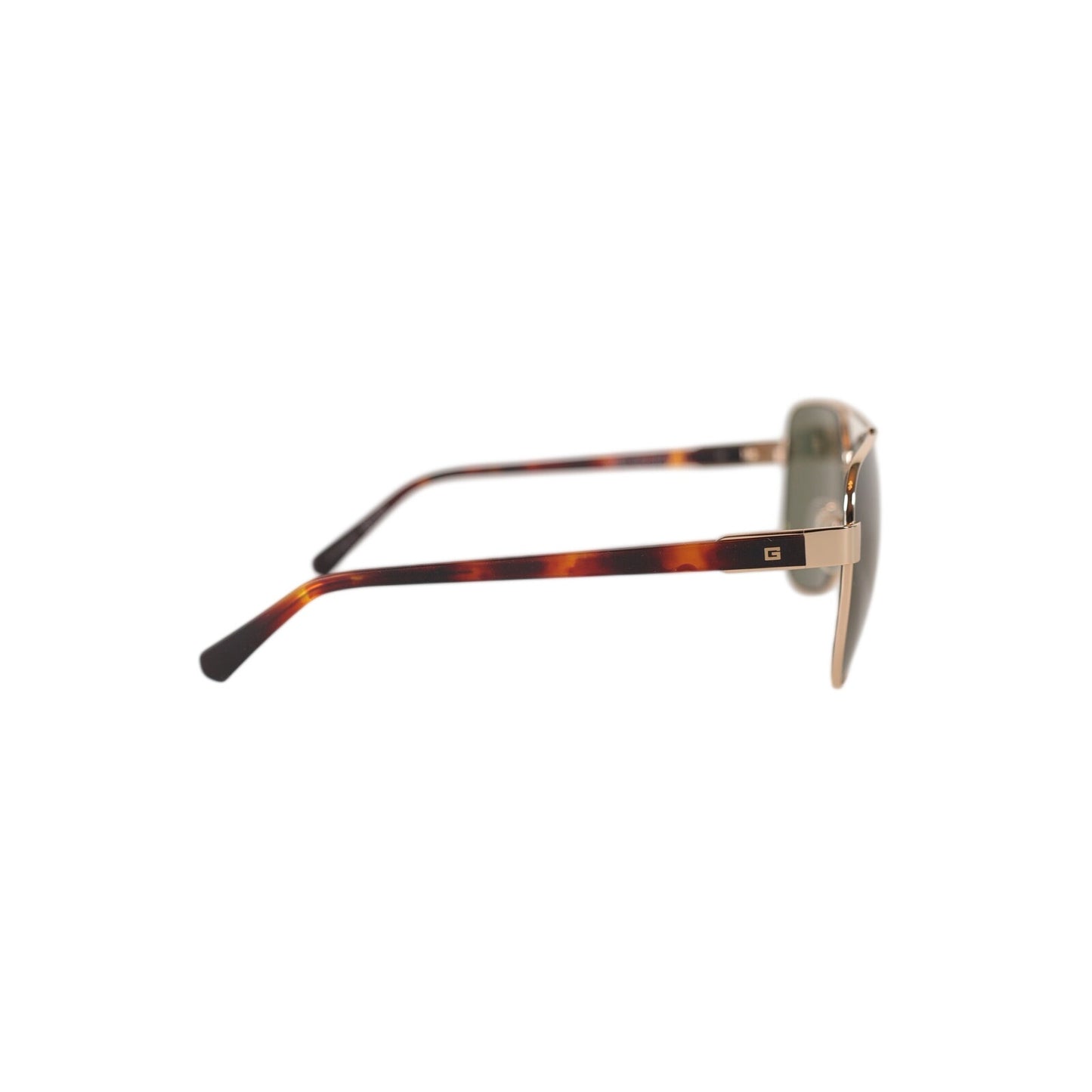 GUESS Metal Pilot Aviator Sunglasses – Gold / Green