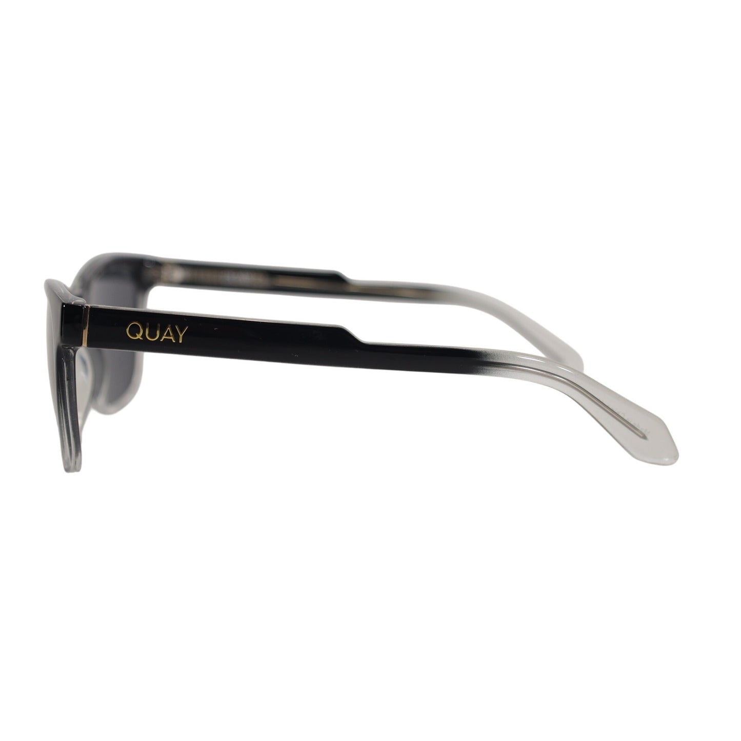 Quay Australia HARDWIRE Rectangle Sunglasses - Black Clear / Smoke