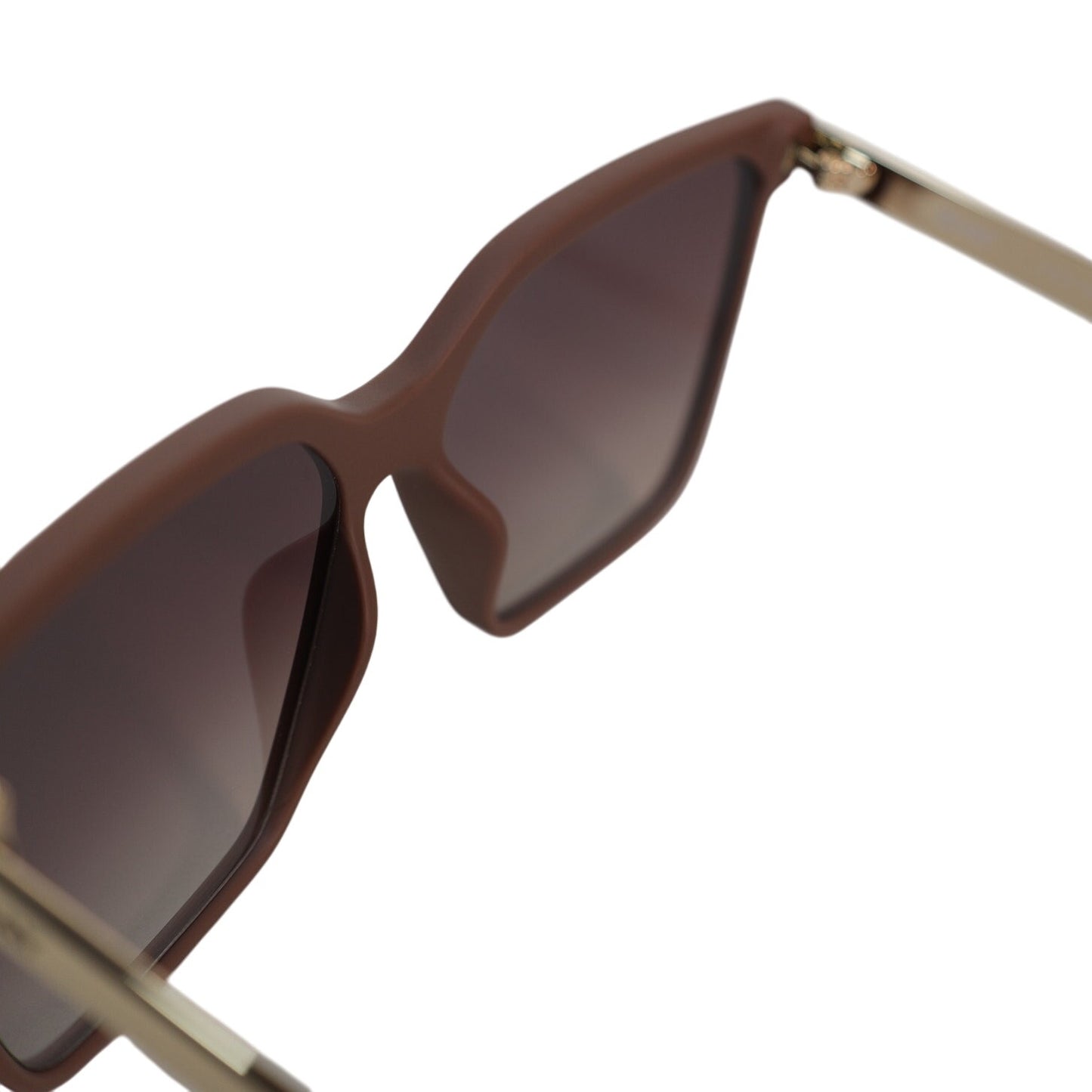 Quay Australia LEVEL UP REMIXED Square Sunglasses - Matte Doe / Brown