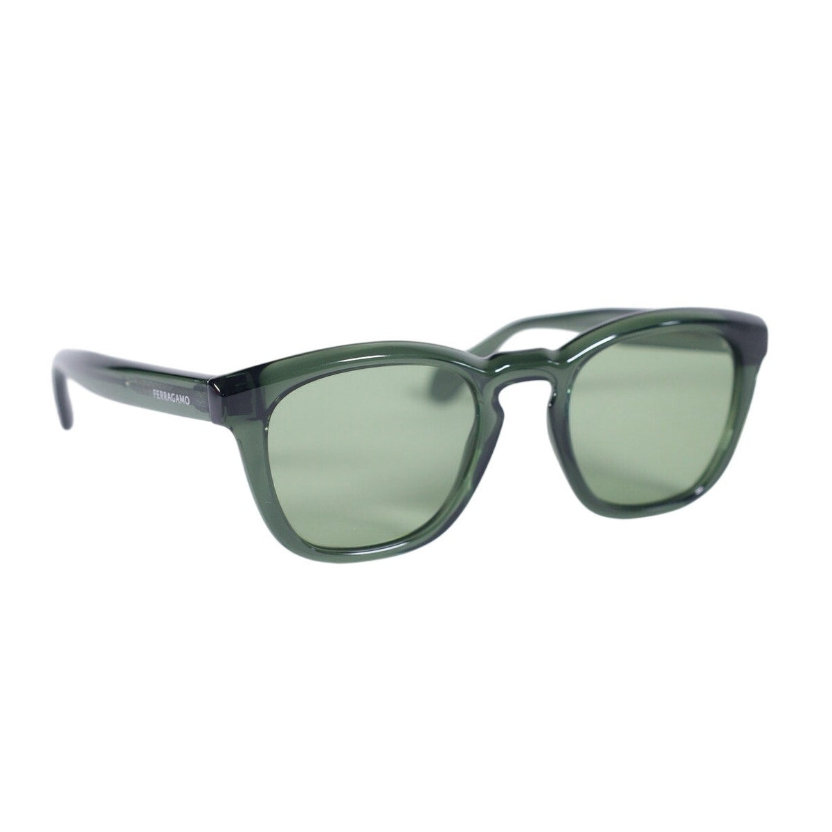 Salvatore Ferragamo Round Sunglasses - Green / Green