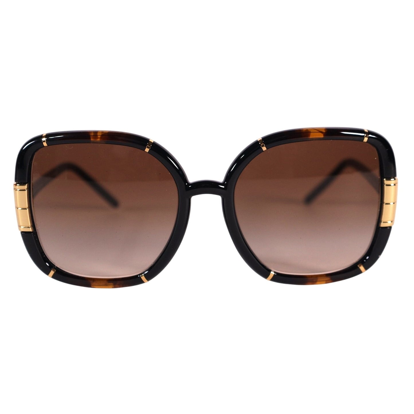 Tory Burch Eleanor Oversized Square Womens Sunglasses-Dark Tortoise/Brown
