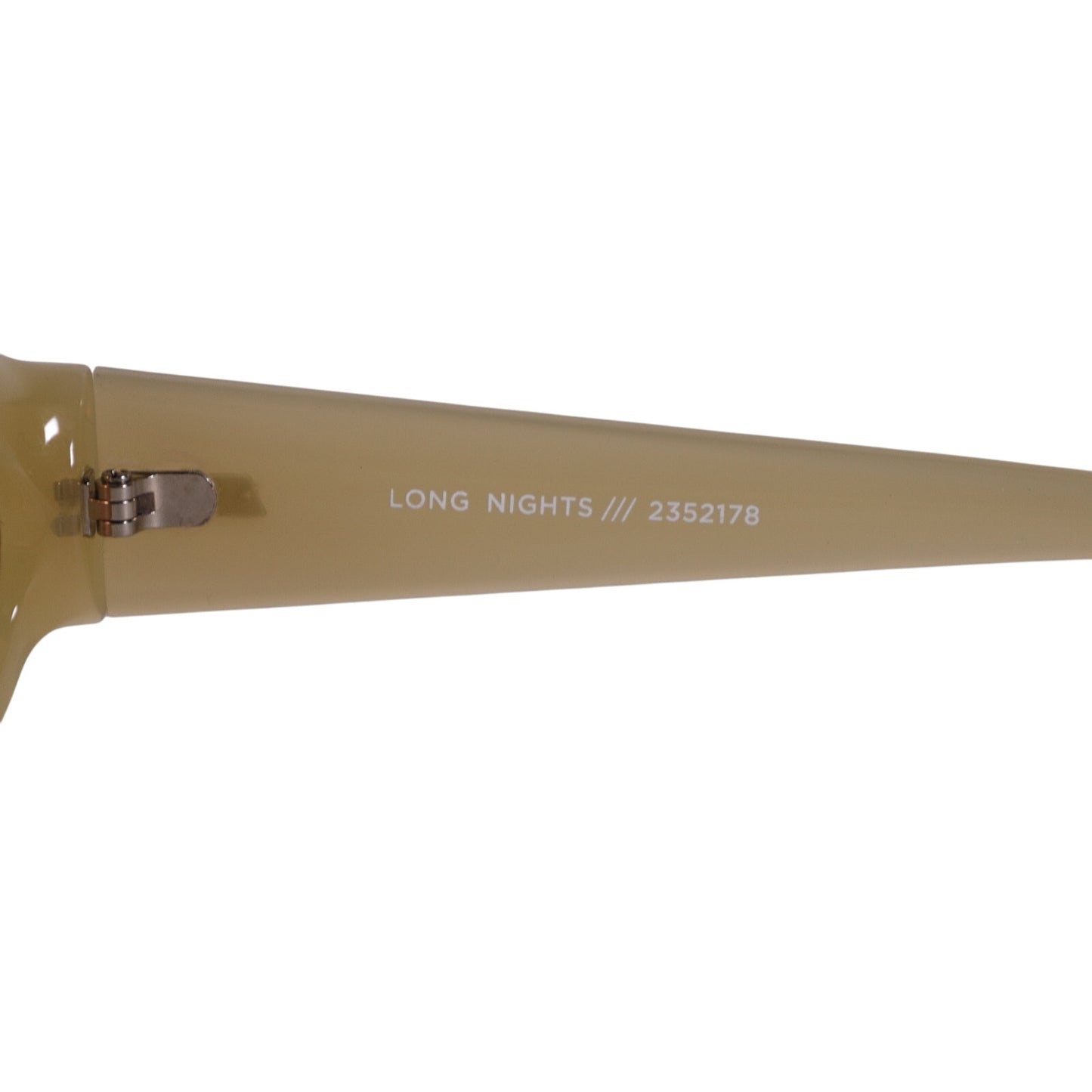 Le Specs LONG NIGHTS Narrow Rectangle Sunglasses - Pistachio / Brown