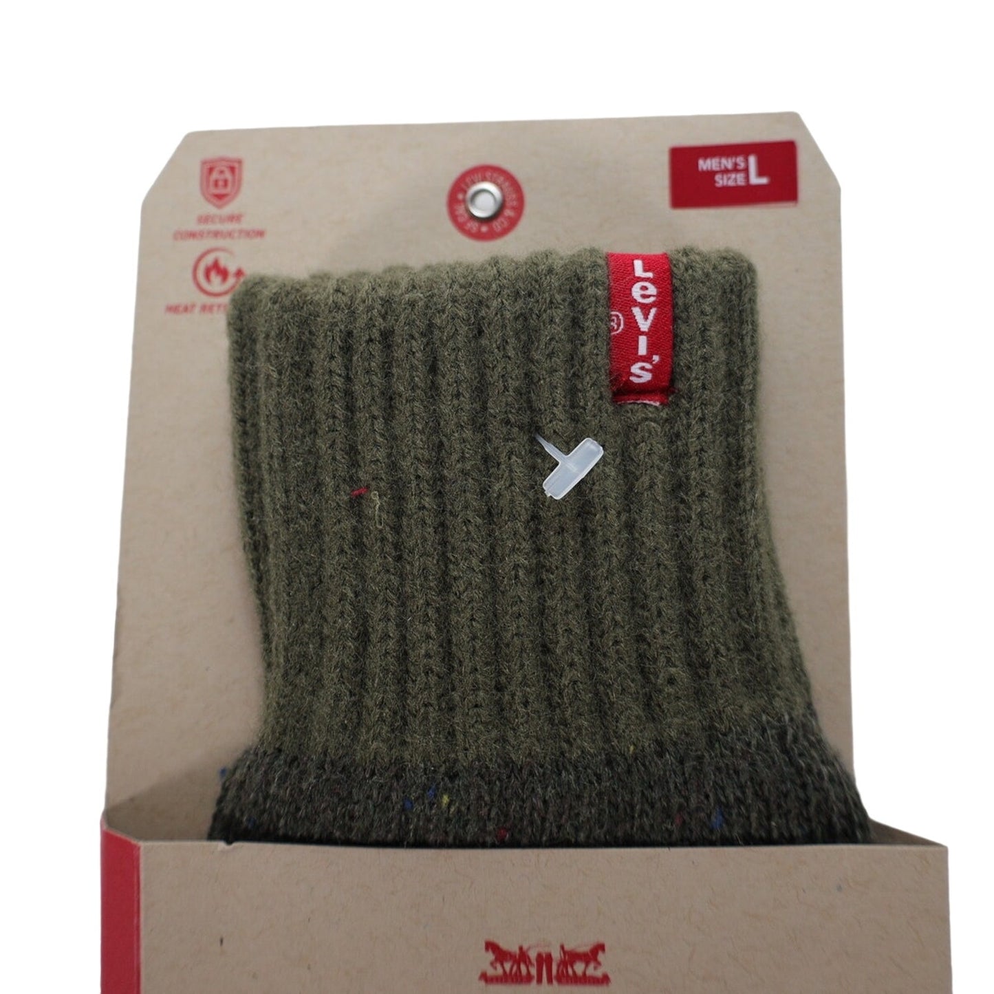 Levi's Mens Easy Texting Knit Gloves - Mens Large - Olive Green