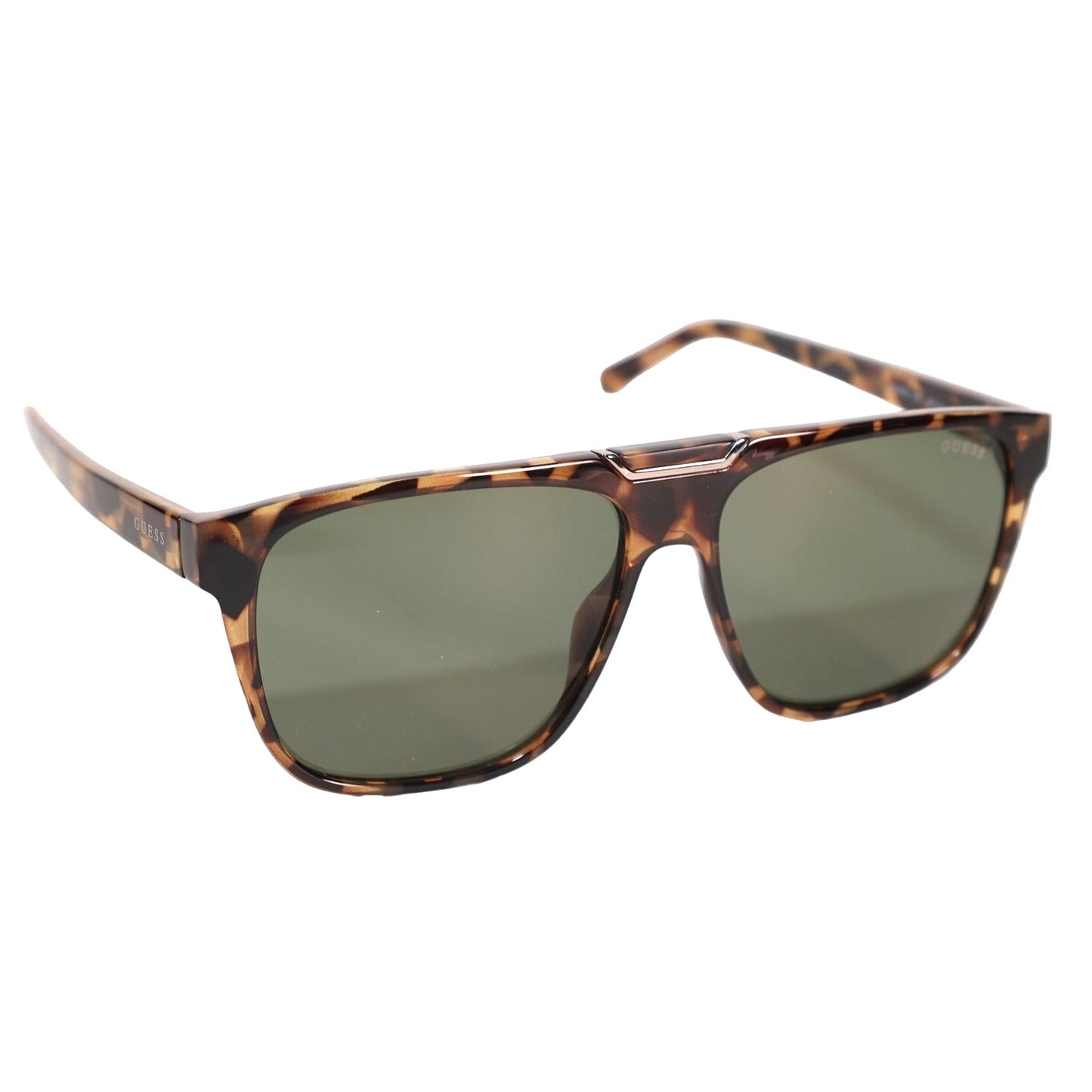 Guess Mens Square Sunglasses - Blonde Havana / Green