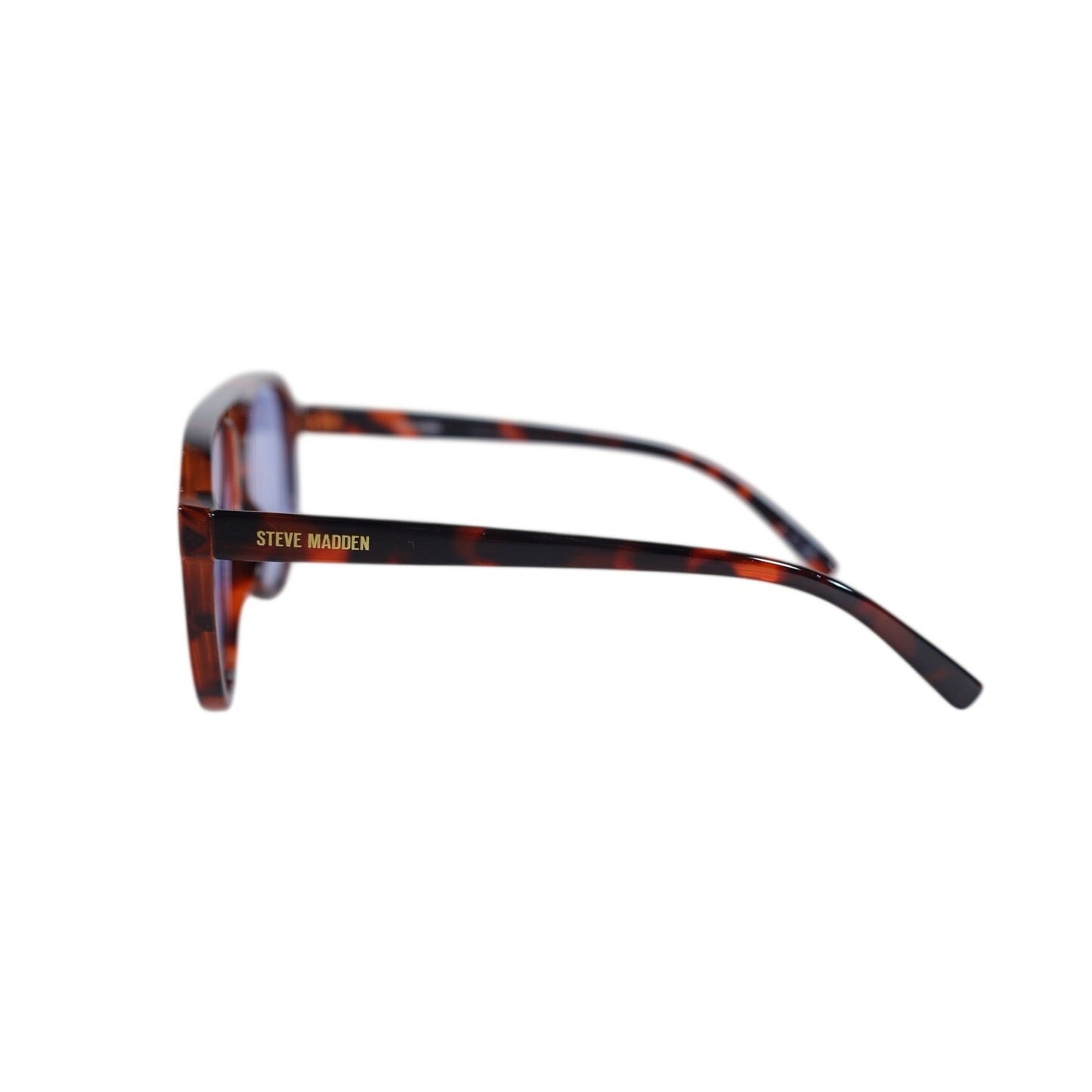 Steve Madden REGGY Modern Aviator Sunglasses - Tortoise / Blue Lens