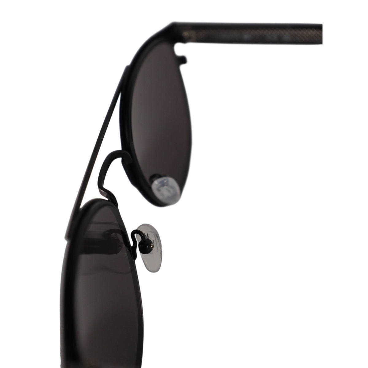 Lacoste Men's Round Metal Pilot Aviator Sunglasses - Matte Black / Grey
