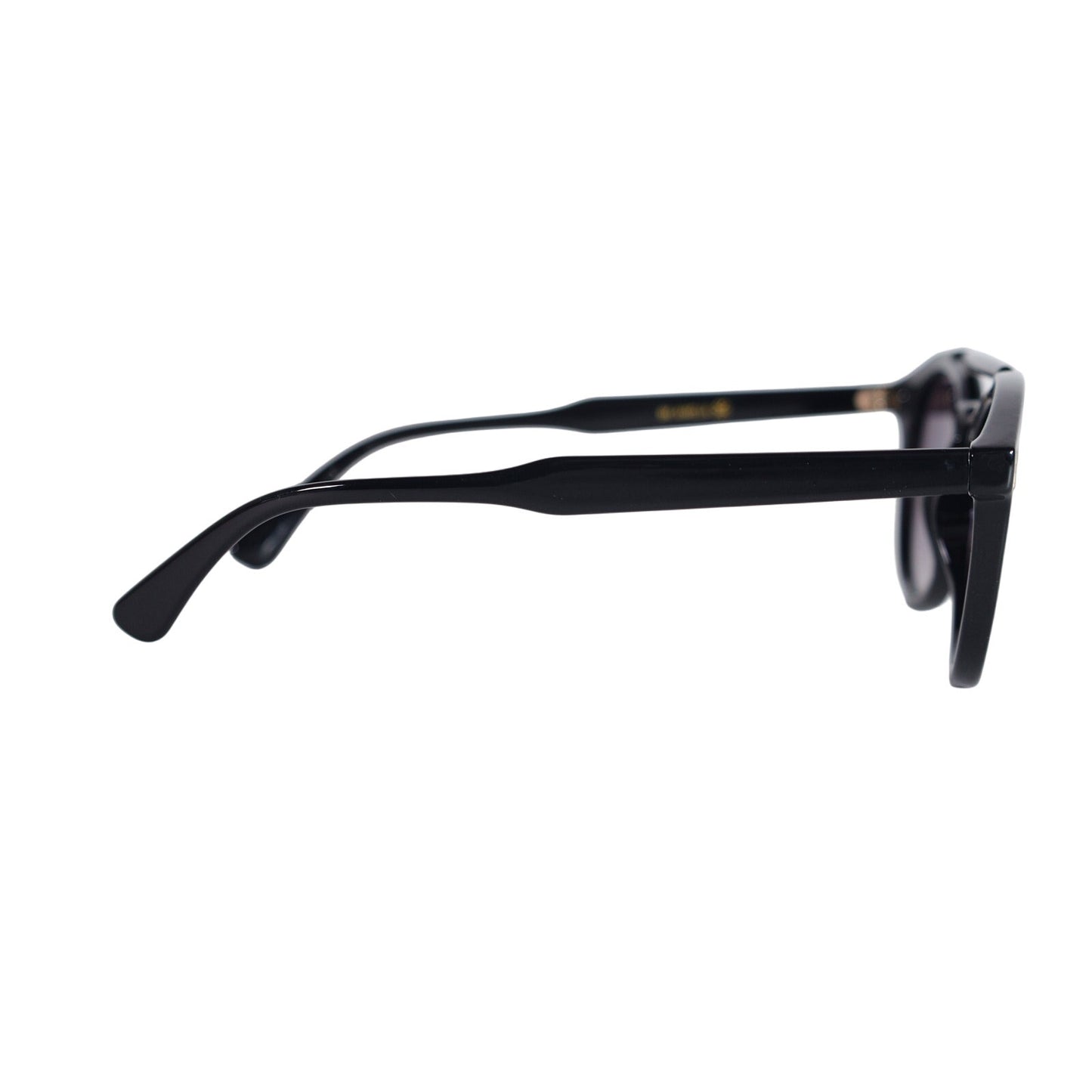 Velvet Eyewear AMELIA Round Aviator Sunglasses - Black / Gray Fade