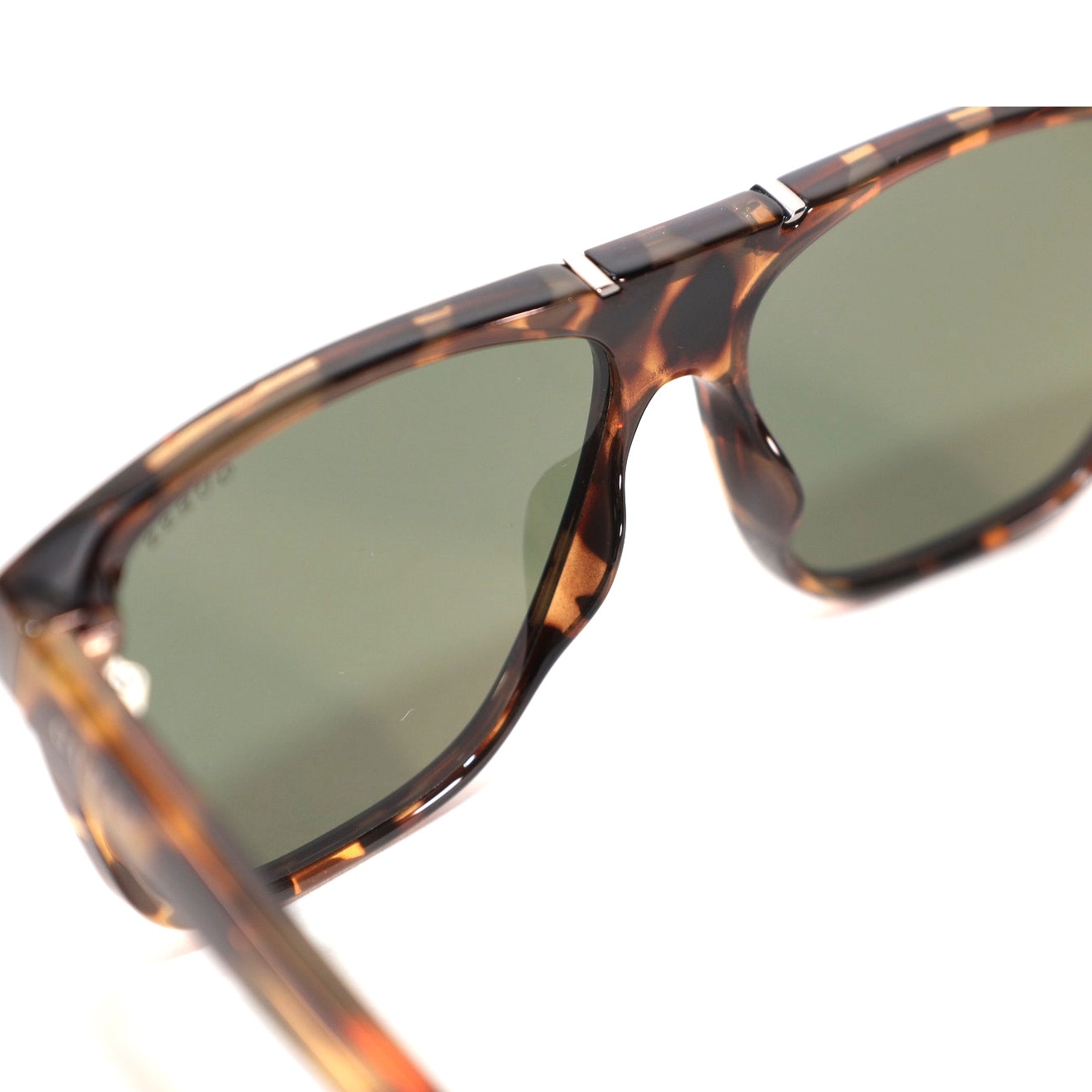 Guess Mens Square Sunglasses - Blonde Havana / Green