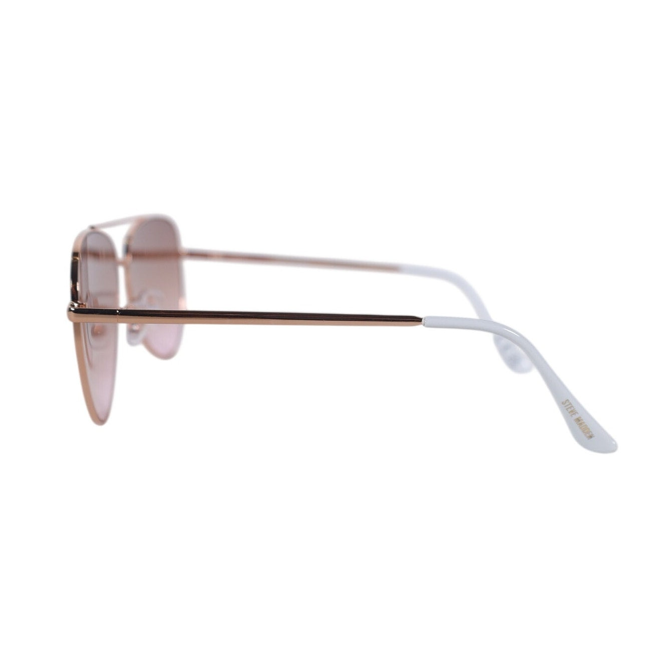 Steve Madden SANTANA Metal Aviator Sunglasses - Rose Gold / Pink Gradient