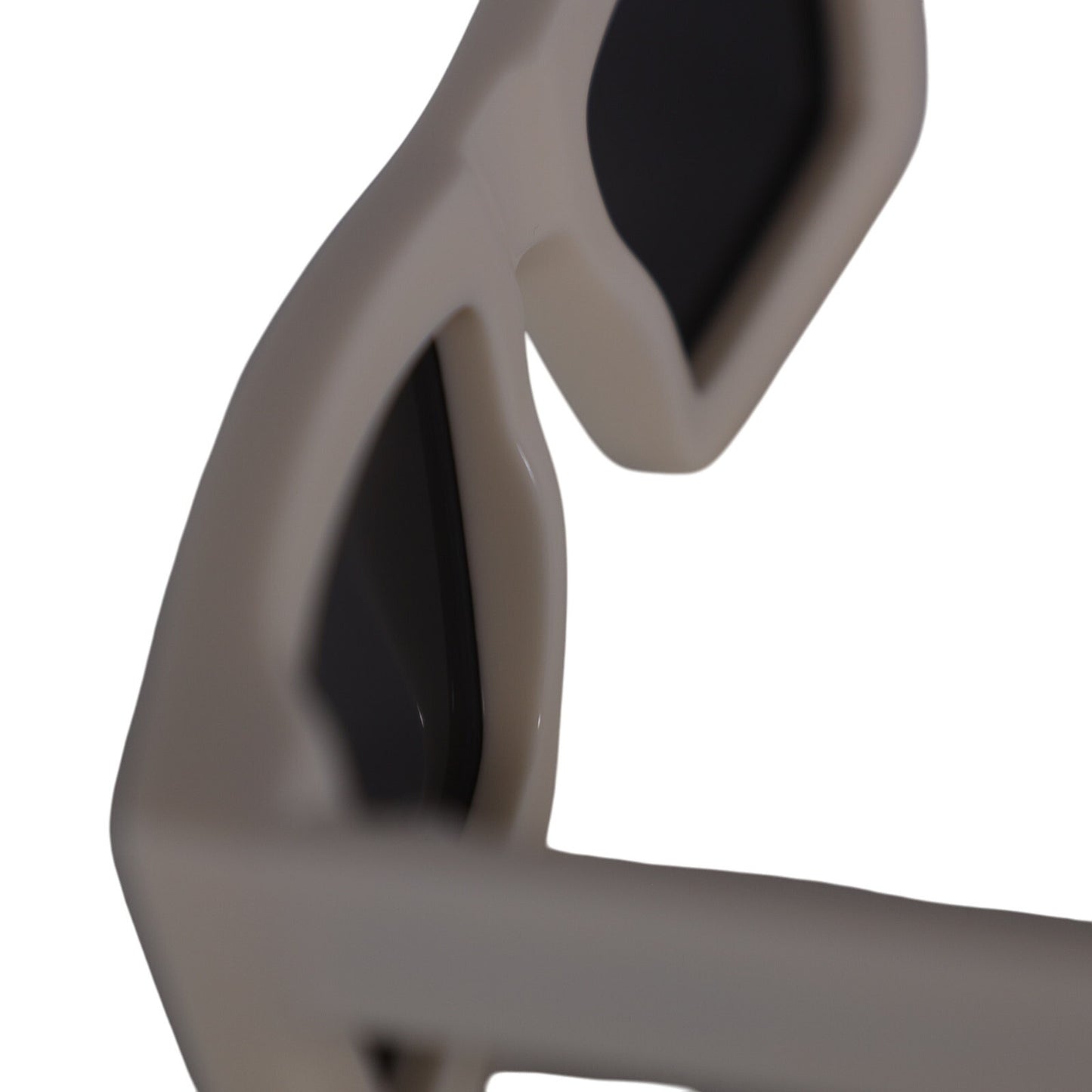 Off-White Narrow Rectangle JACOB Sunglasses - White/Dark Grey