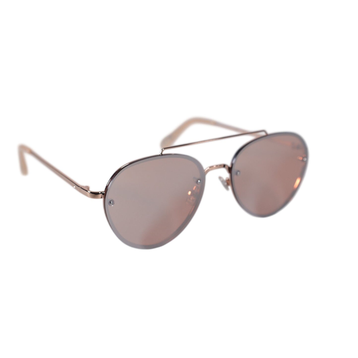 Fossil Rimless Aviator Women's Sunglasses - Rose Gold