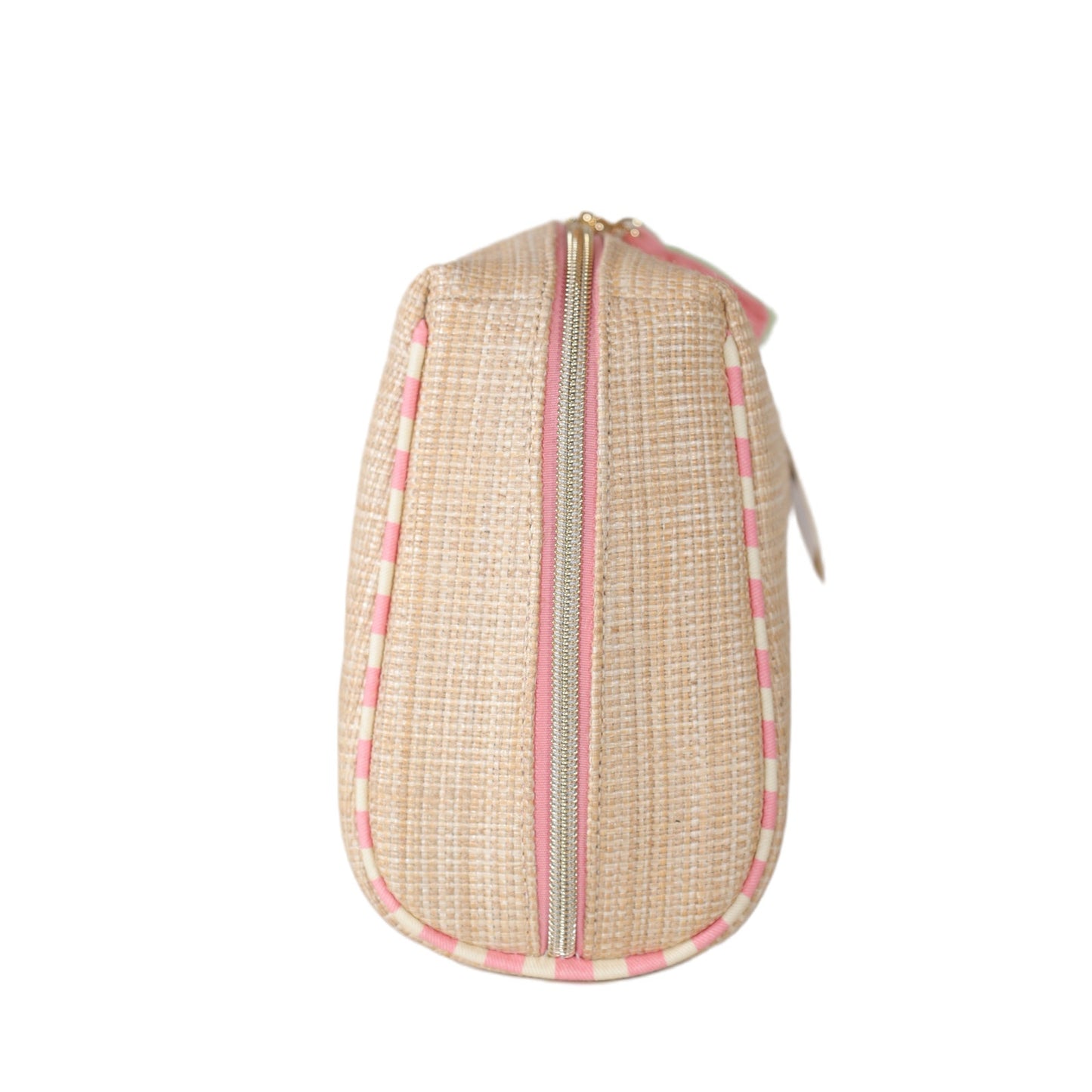 Spartina 449 Boho Large Faux Straw Cosmetic Pouch – Palm Tree – NWT