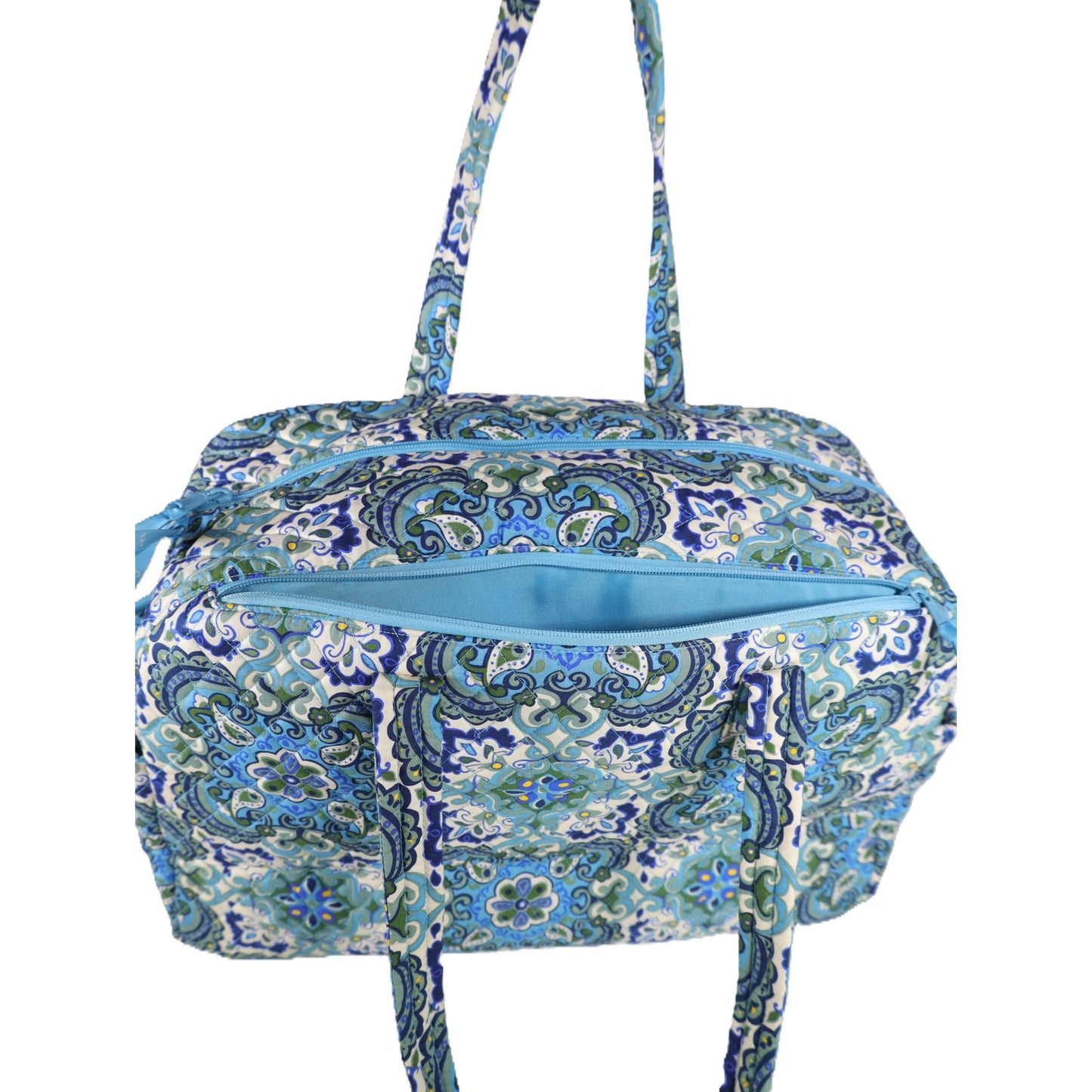 Vera Bradley Large Cotton Quilted Weekender Travel Bag - Maritime Medallion