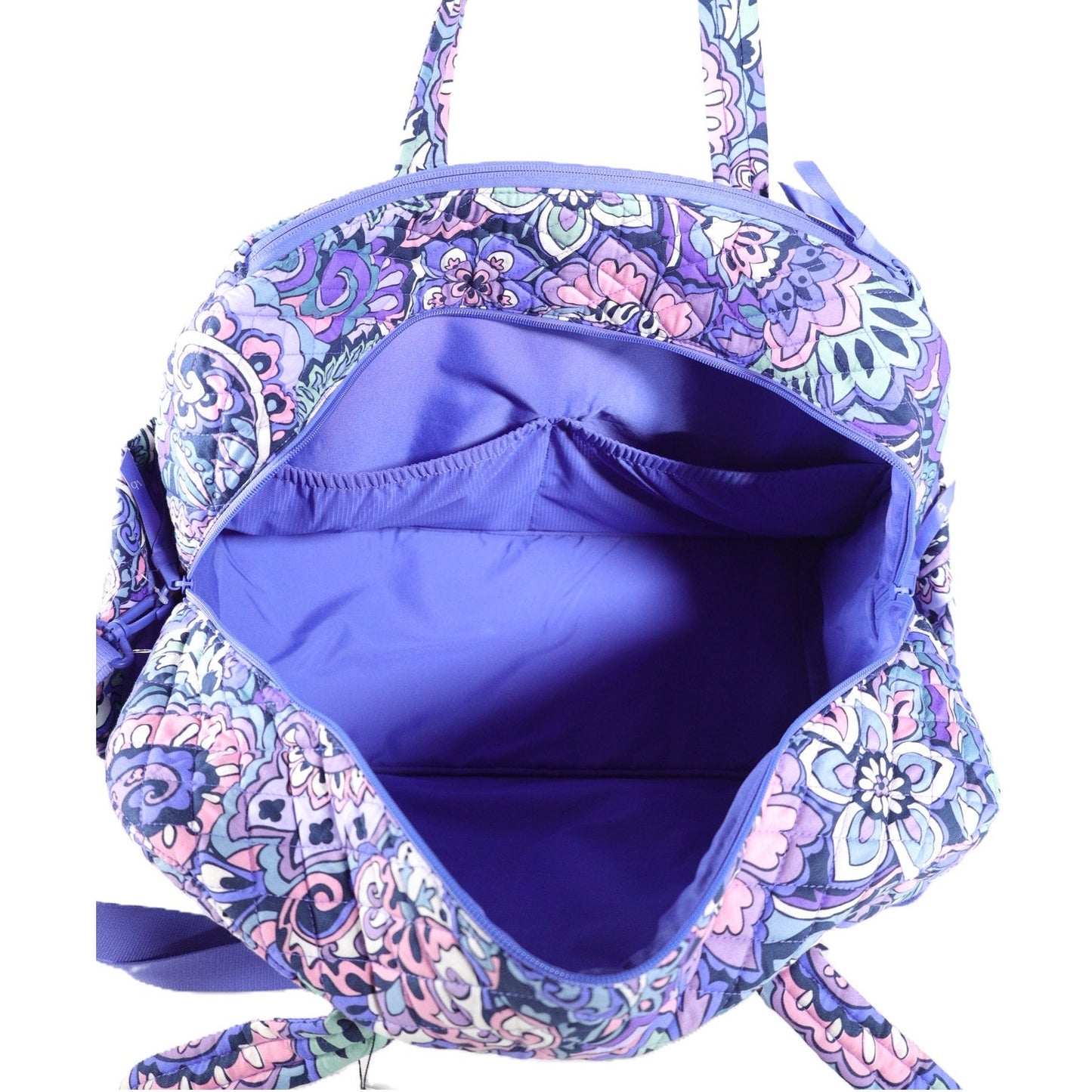 Vera Bradley Large Cotton Quilted Weekender Travel Bag - Floral Swirls