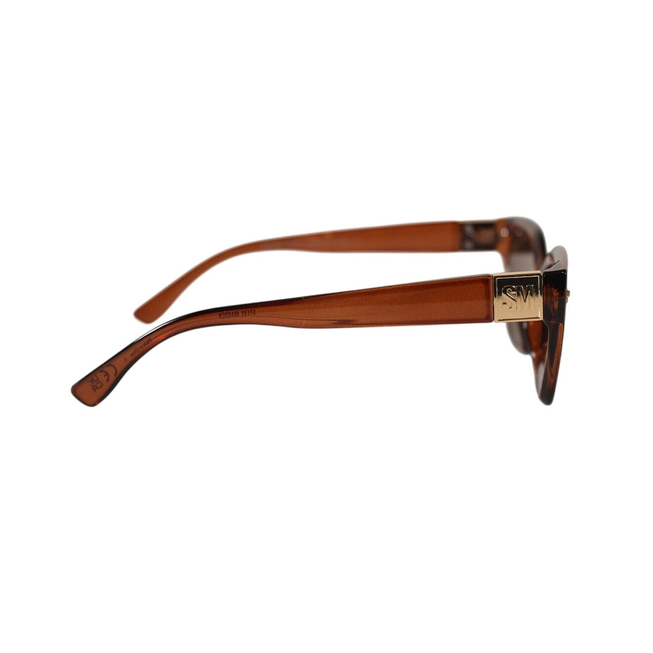 Steve Madden SHAINEY Cat Eye Women's Sunglasses - Transparent Chocolate Brown/Brown
