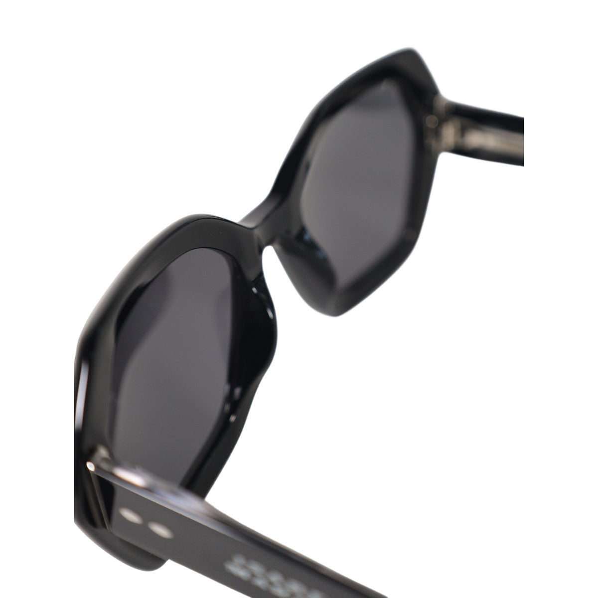 Isabel Marant Oversized Geometric Women's Sunglasses - Shiny Black / Grey