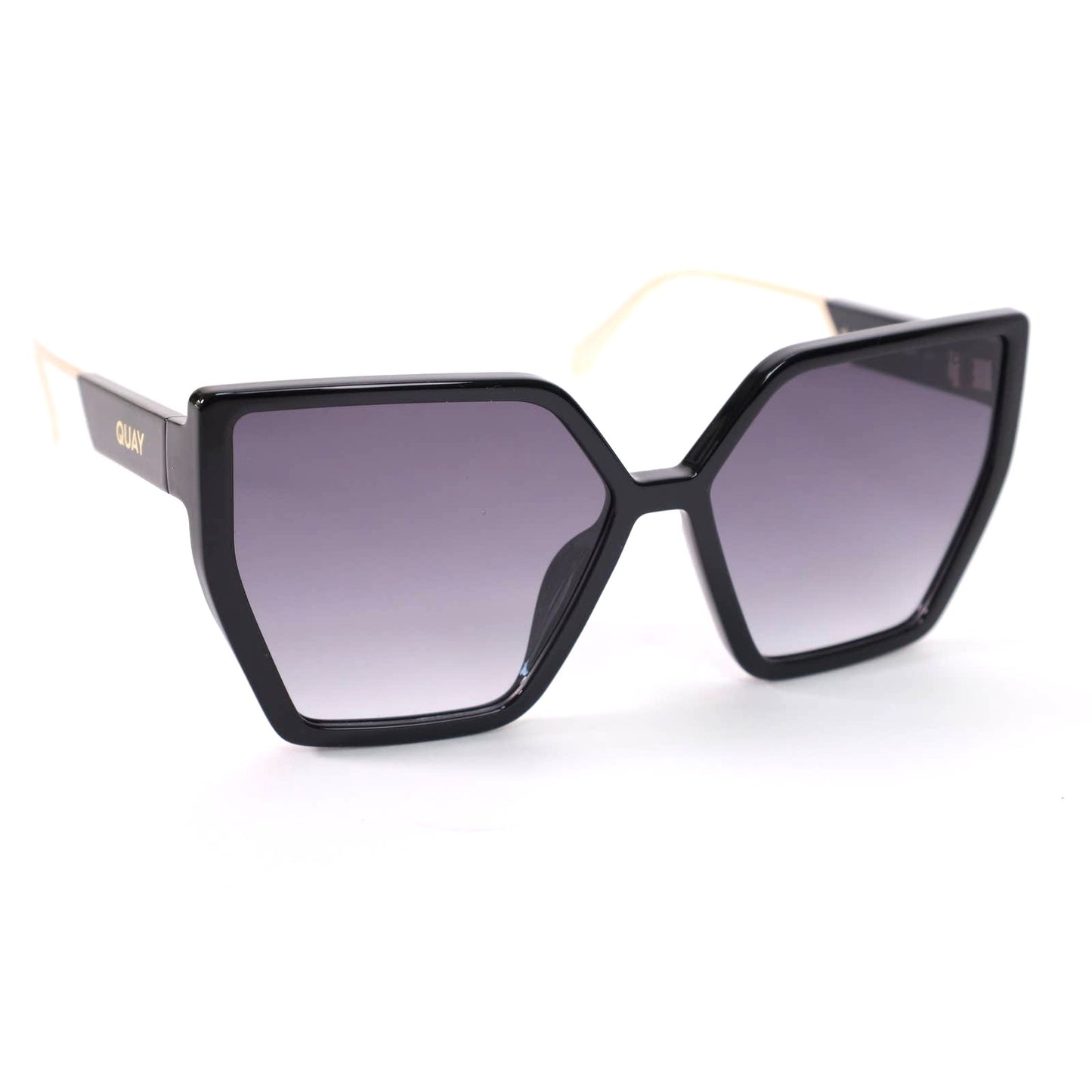 Quay Australia HOTEL LOBBY Oversized Womens Sunglasses - Black/Smoke