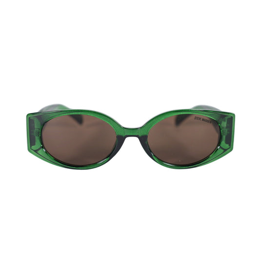 Steve Madden NANCEE Narrow Oval Sunglasses - Transparent Green / Grey