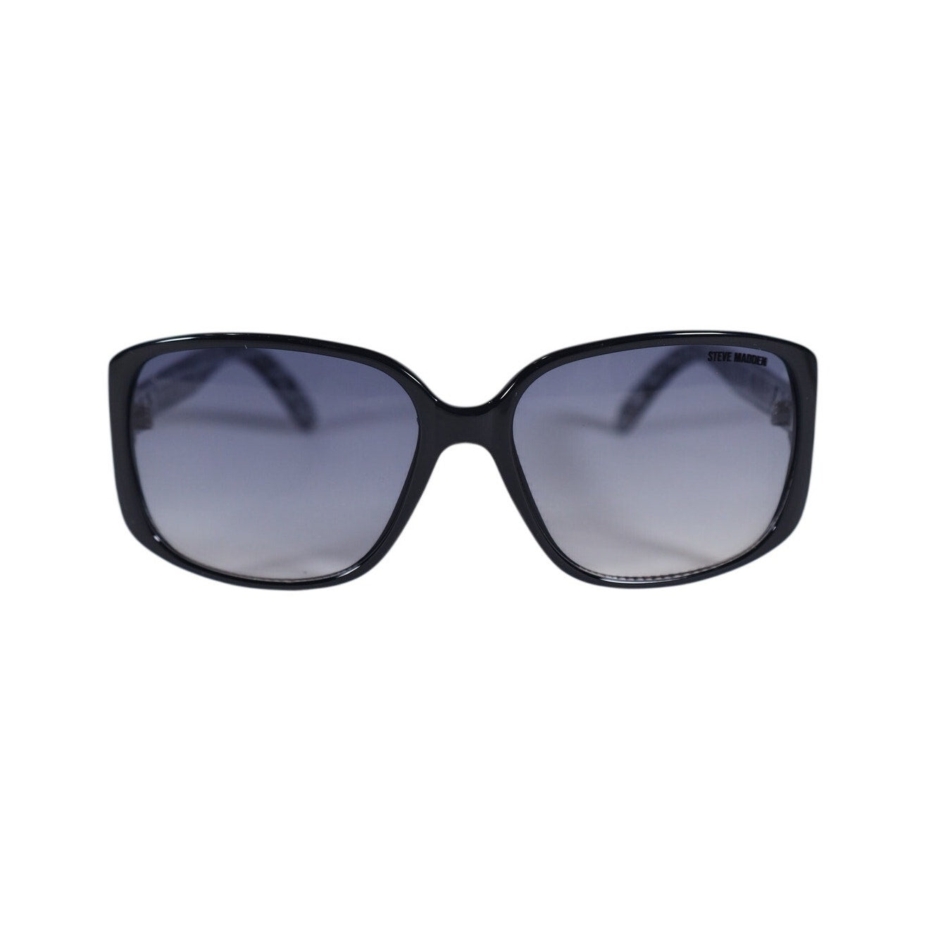 Steve Madden DREN Oval Women's Sunglasses - Black / Smoke Gradient