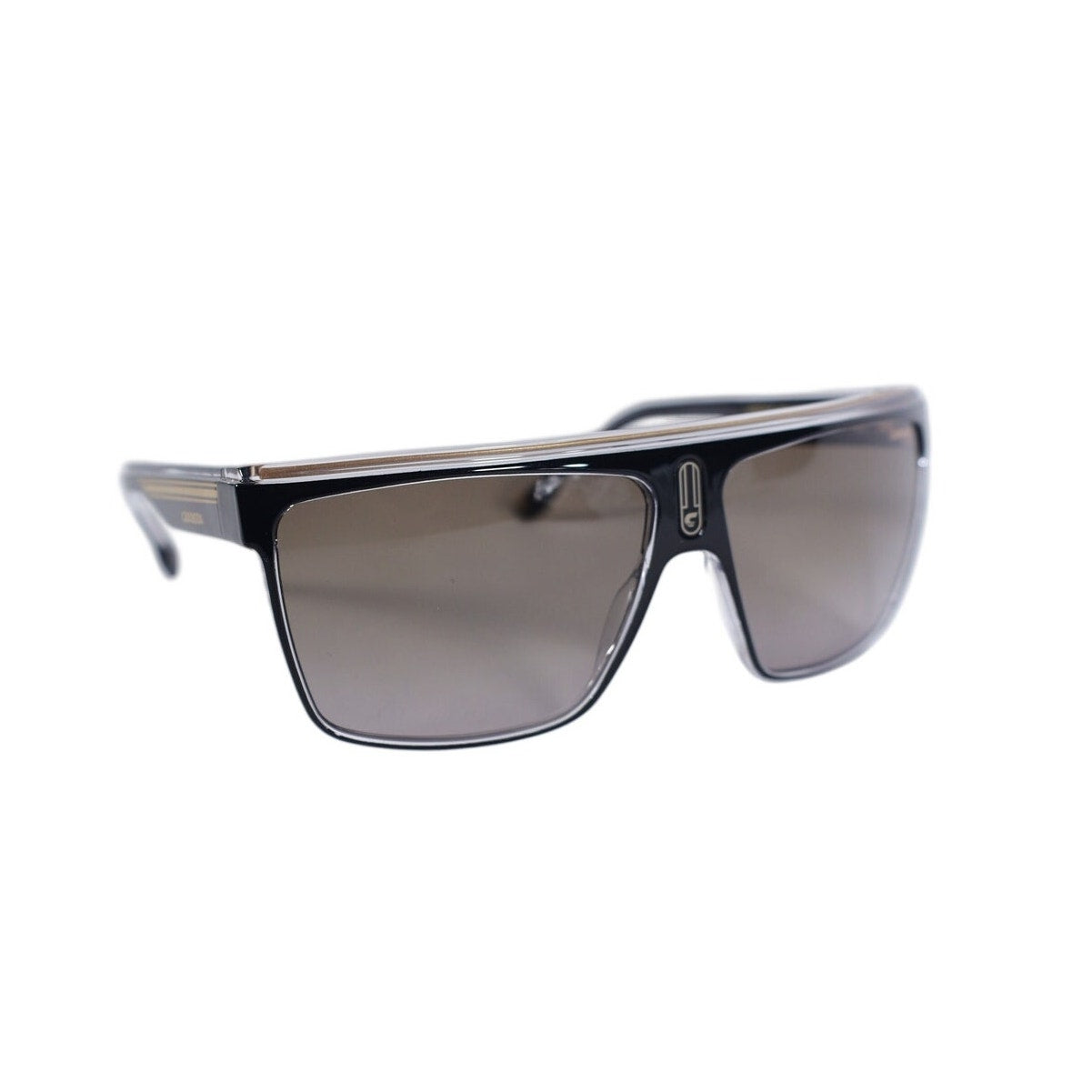 Carrera Men's Square Lightweight Sunglasses - Black Gold / Brown Gradient