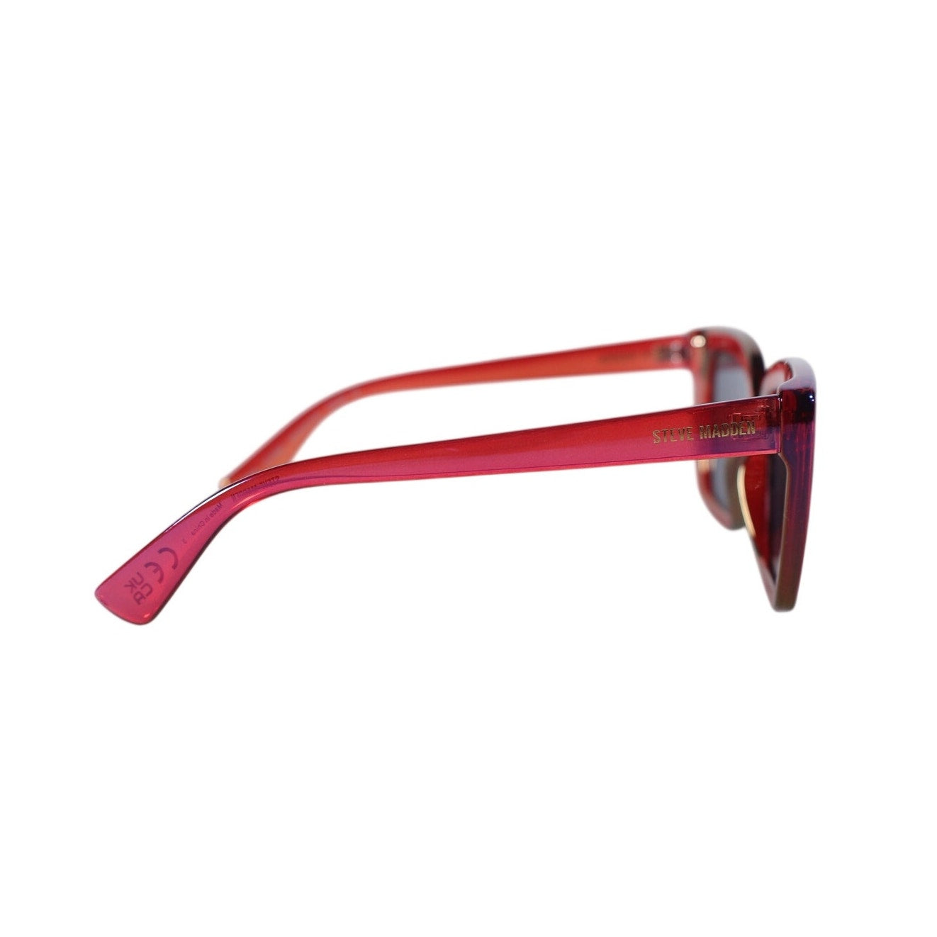 Steve Madden MAIA Oversized Square Sunglasses – Iridescent Purple Magenta/Red