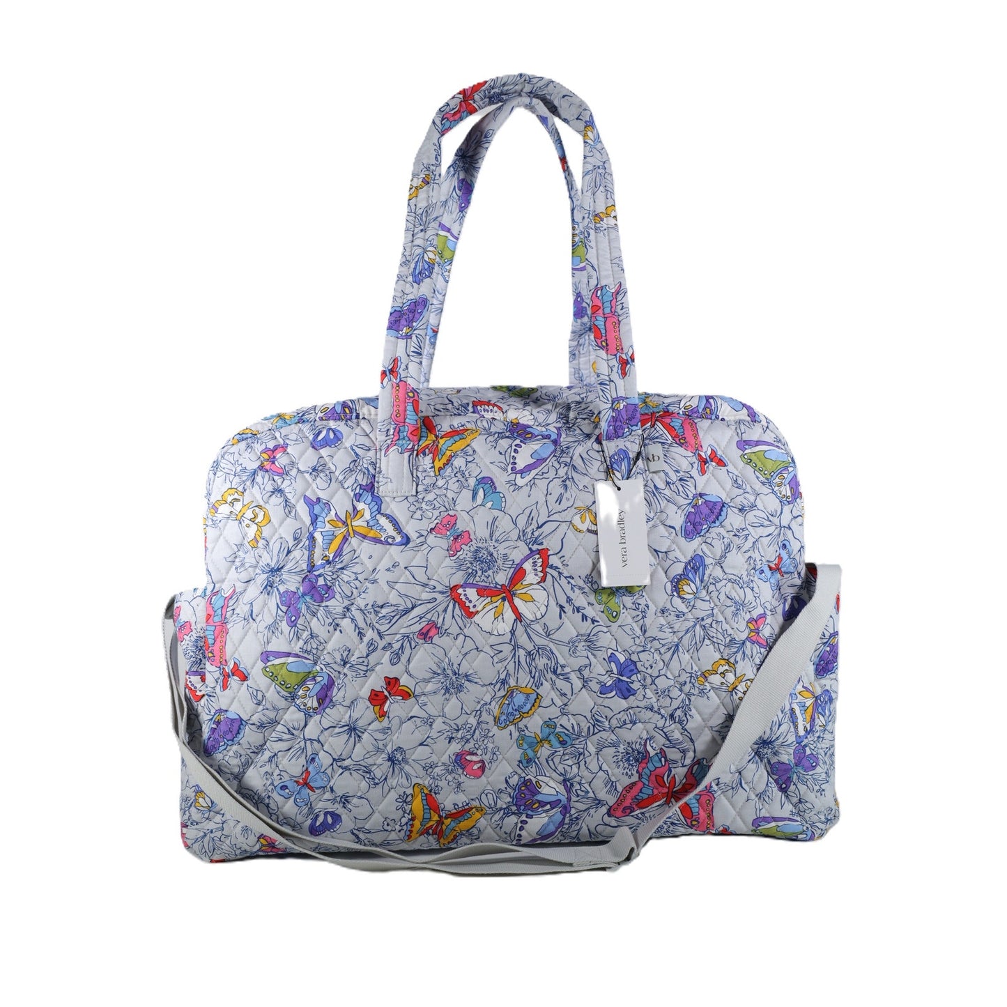 Vera Bradley Large Cotton Quilted Weekender Travel Bag - Butterflies