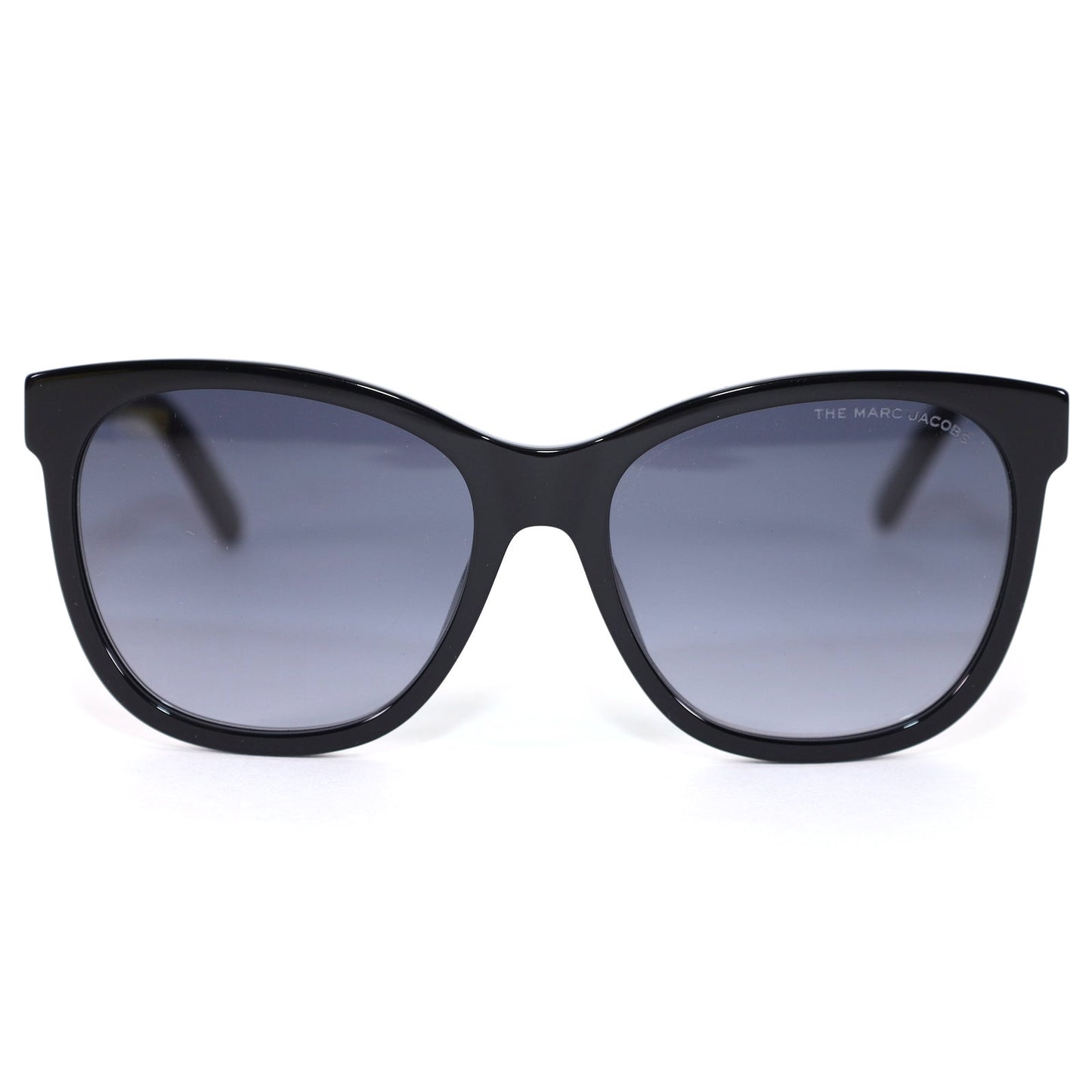 Marc Jacobs Cat Eye Womens Sunglasses - Shiny Black / Grey Gradient