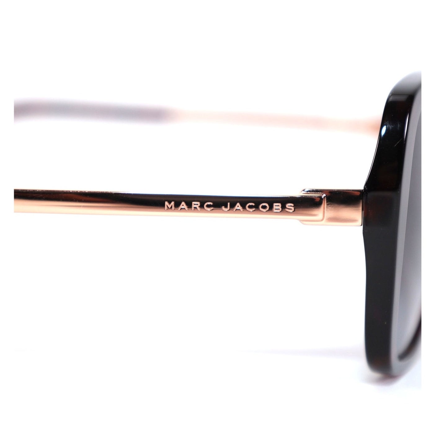 Marc Jacobs Womens Oval Butterfly Sunglasses-Black Brown Tortoise/Dark Grey