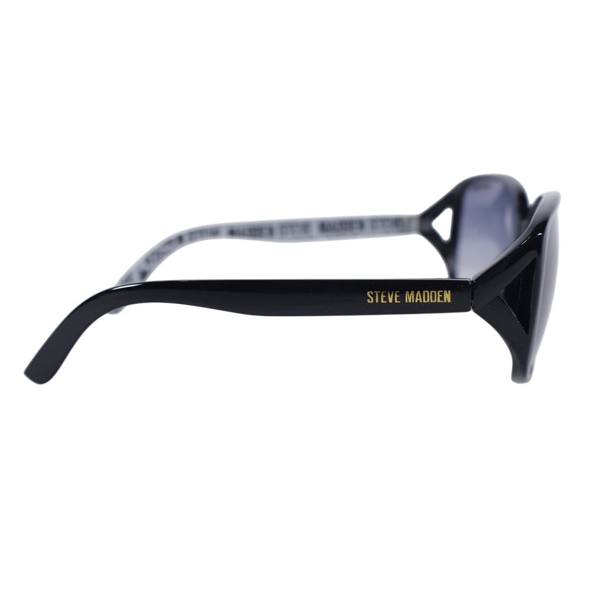 Steve Madden DREN Oval Women's Sunglasses - Black / Smoke Gradient