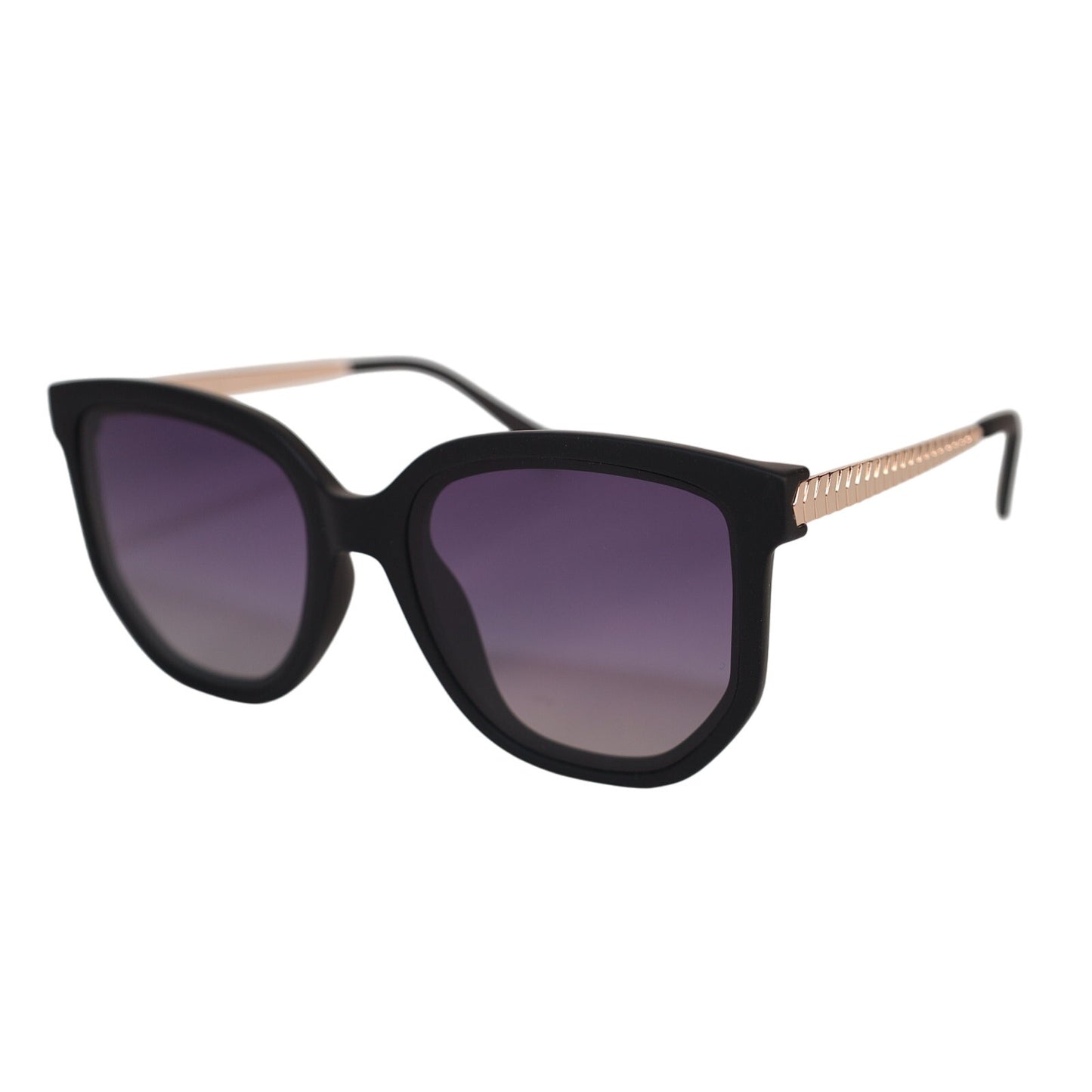 Quay Australia COFFEE RUN Polarized Round Womens Sunglasses - Black/Smoke