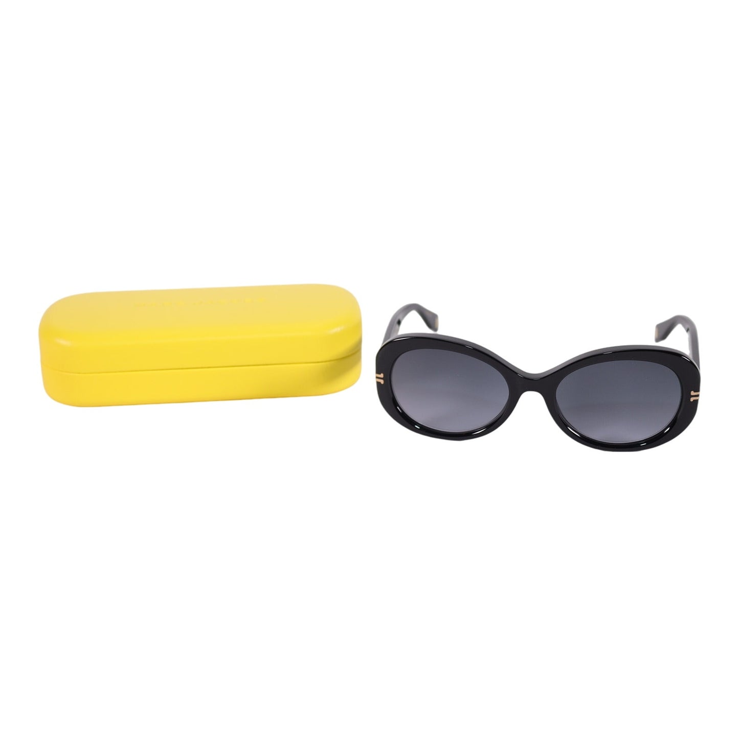 Marc Jacobs Oval Sunglasses - Black/Grey Gradient