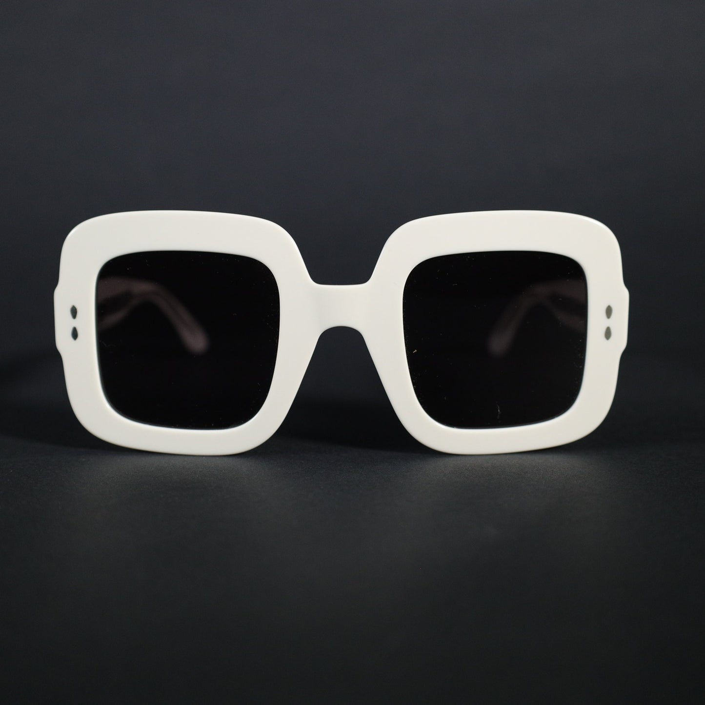 Isabel Marant Oversized Square Designer Sunglasses - Ivory White / Grey