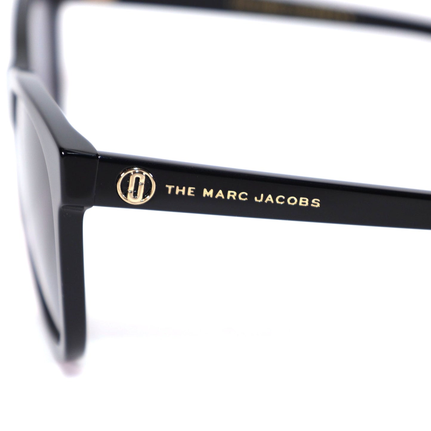 Marc Jacobs Cat Eye Womens Sunglasses - Shiny Black / Grey Gradient