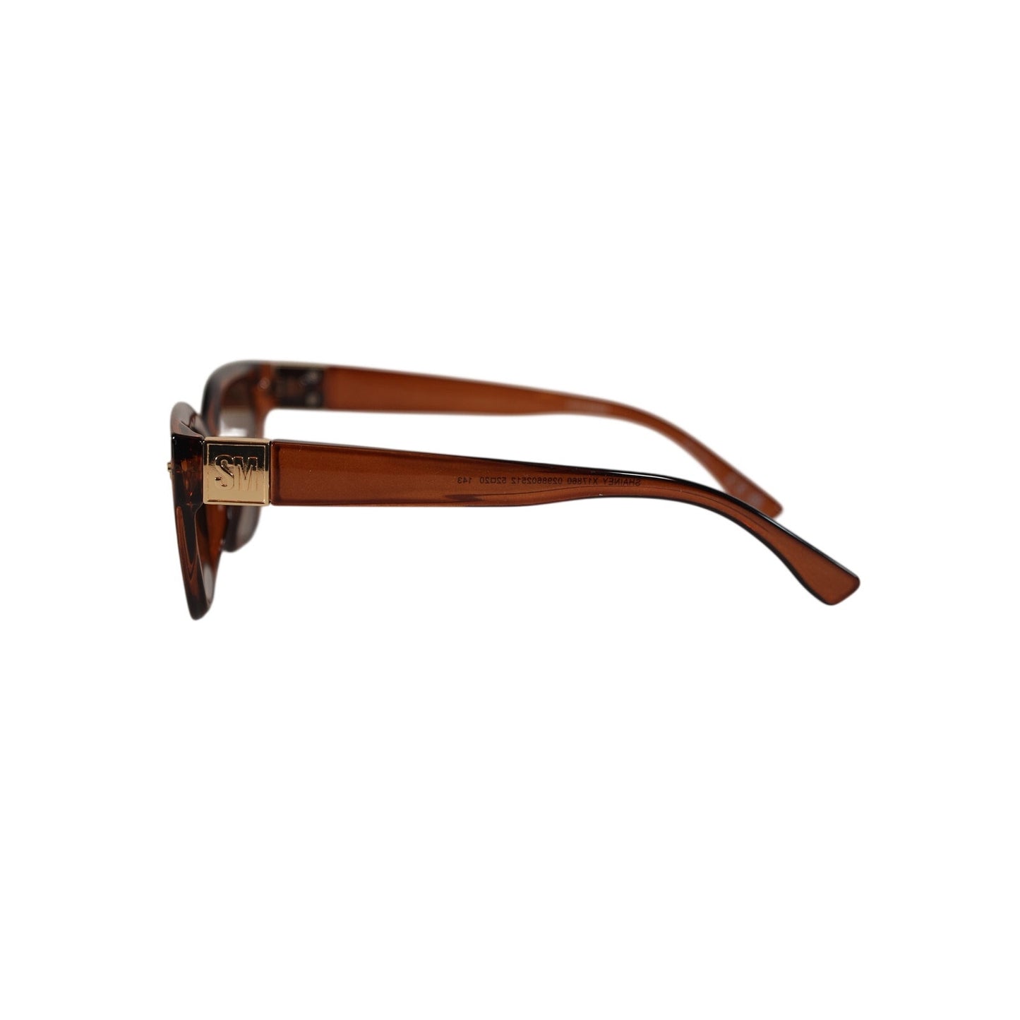 Steve Madden SHAINEY Cat Eye Women's Sunglasses - Transparent Chocolate Brown/Brown