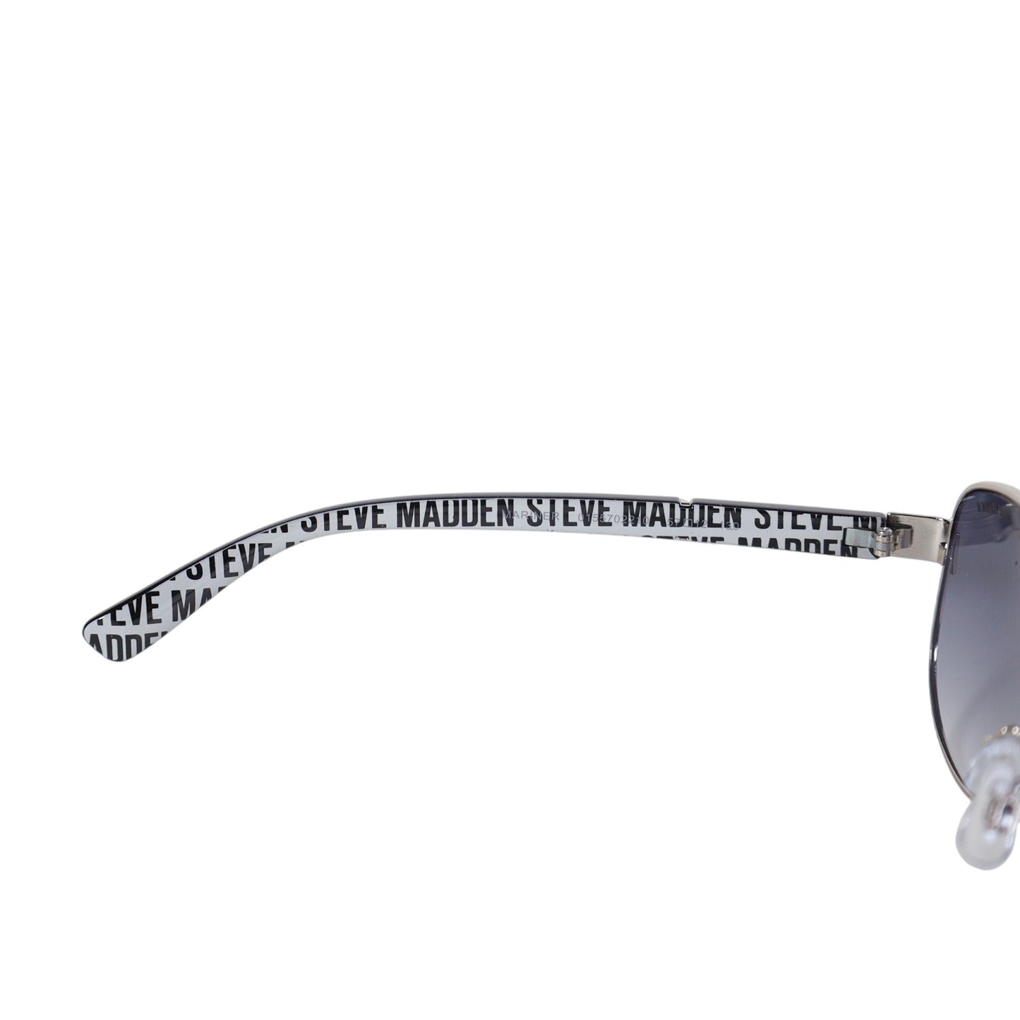 Steve Madden MARINER Metal Aviator Sunglasses - Silver / Grey