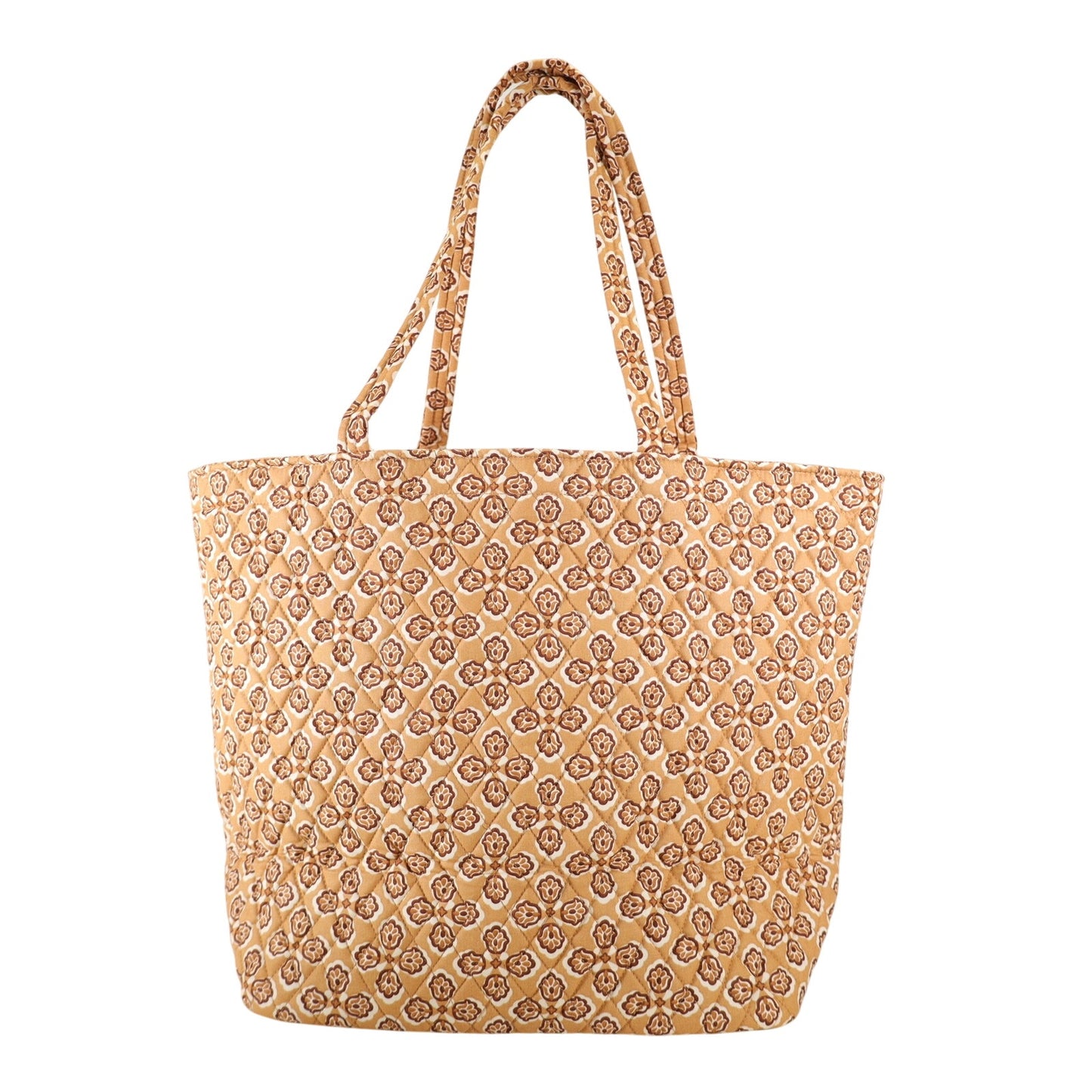 Vera Bradley Cotton Quilted Grand Tote - Butter Cookie Medallion Apple Cinnamon