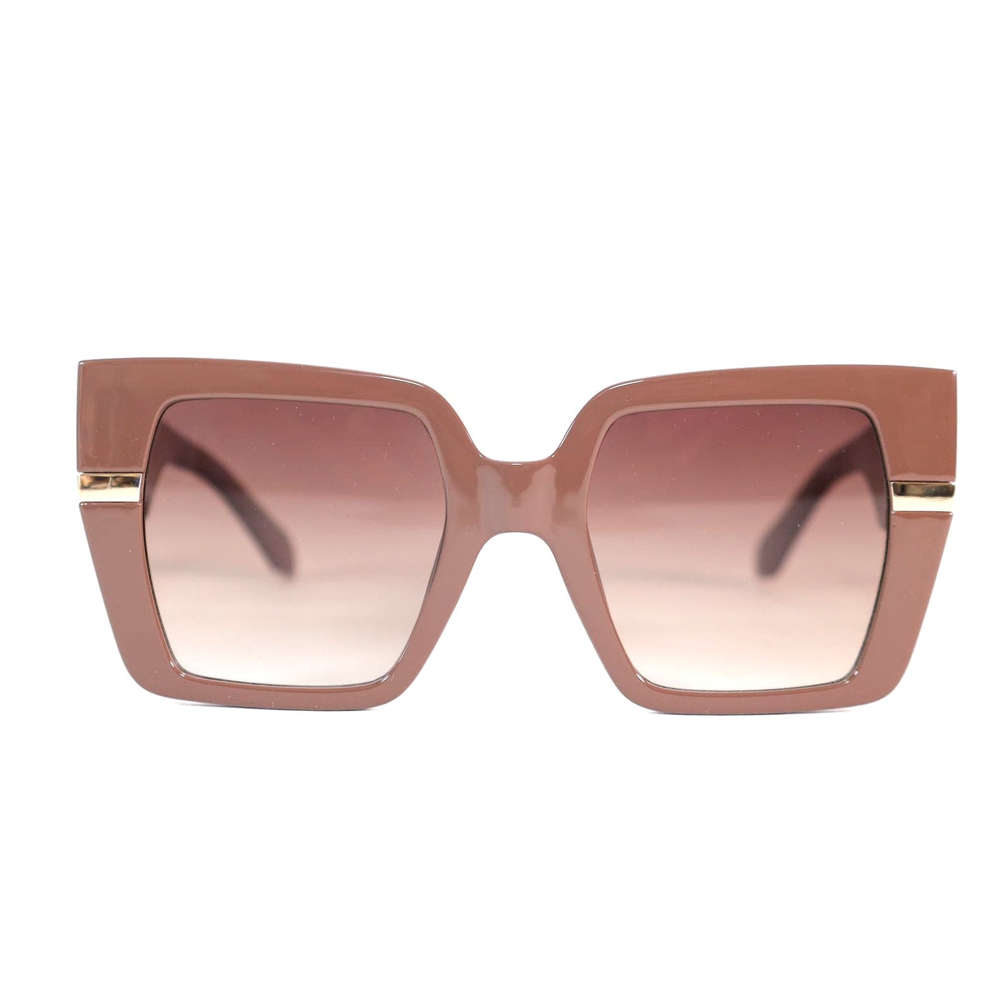 Quay Australia NOTORIOUS Oversized Square Womens Sunglasses - Doe/Brown