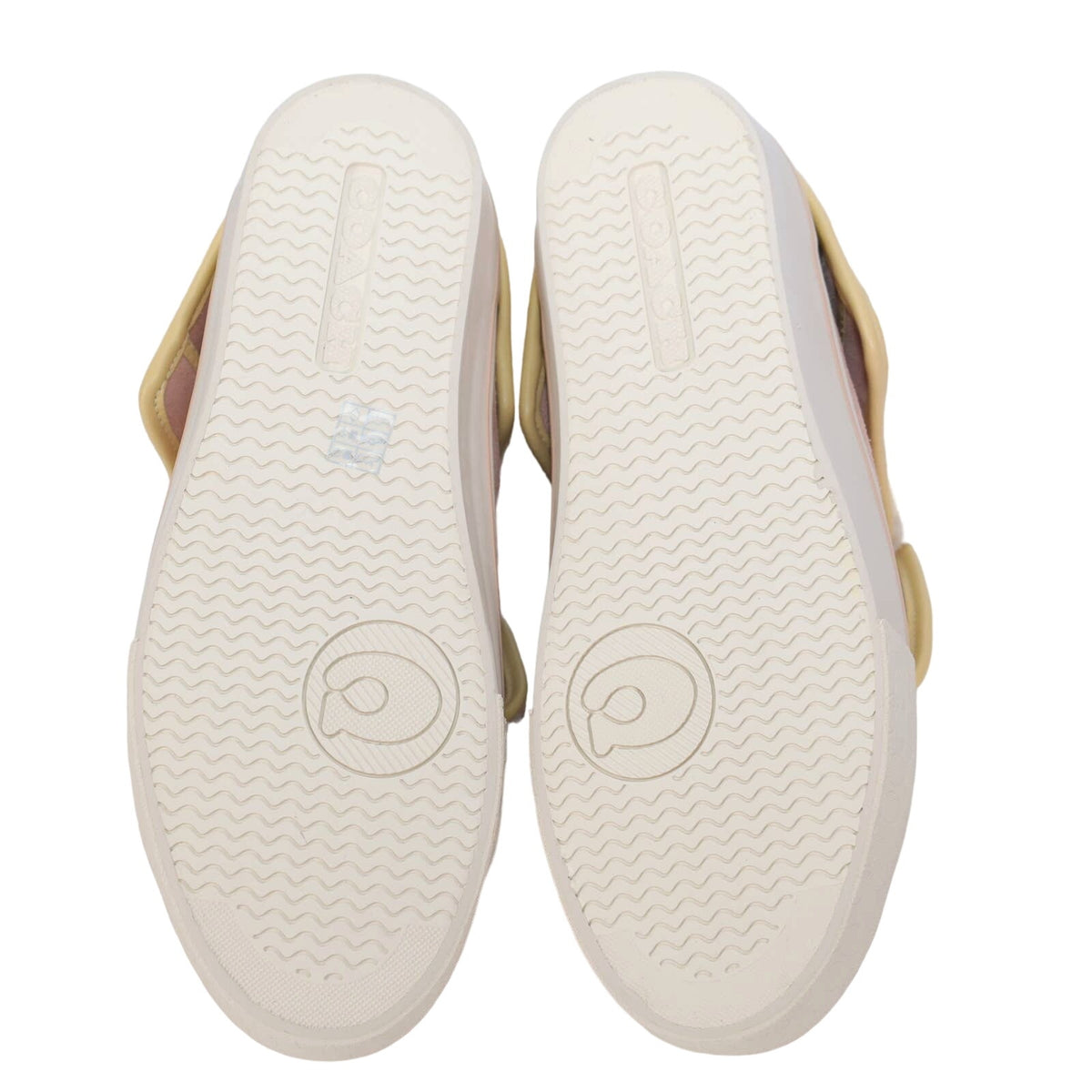 Coach Women’s Suede Sherpa Fold-Over High Top Sneakers–8.5–Vanilla/Pale Pink