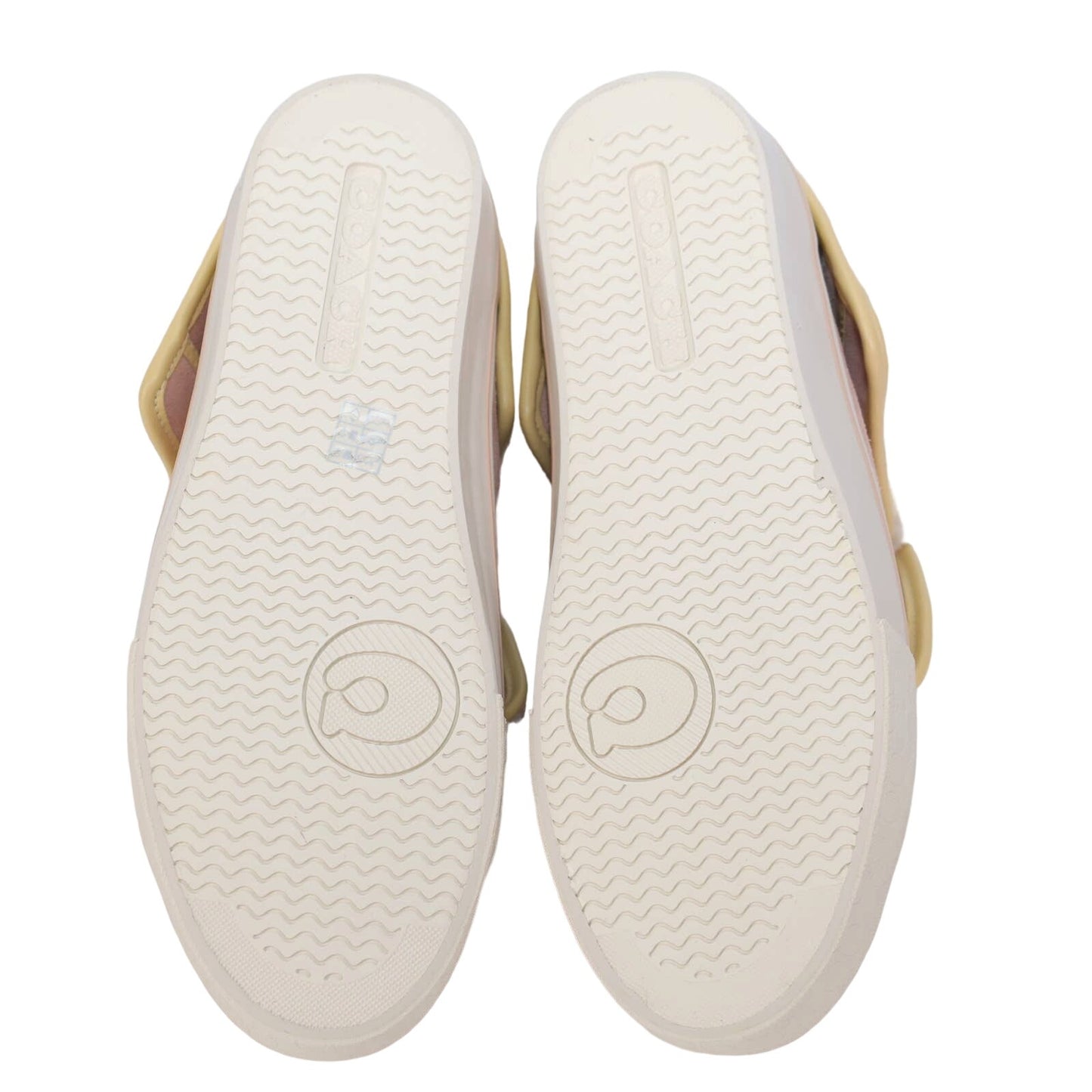 Coach Womens Suede Fold Over Sherpa High Tops- Vanilla / Pale Pink
