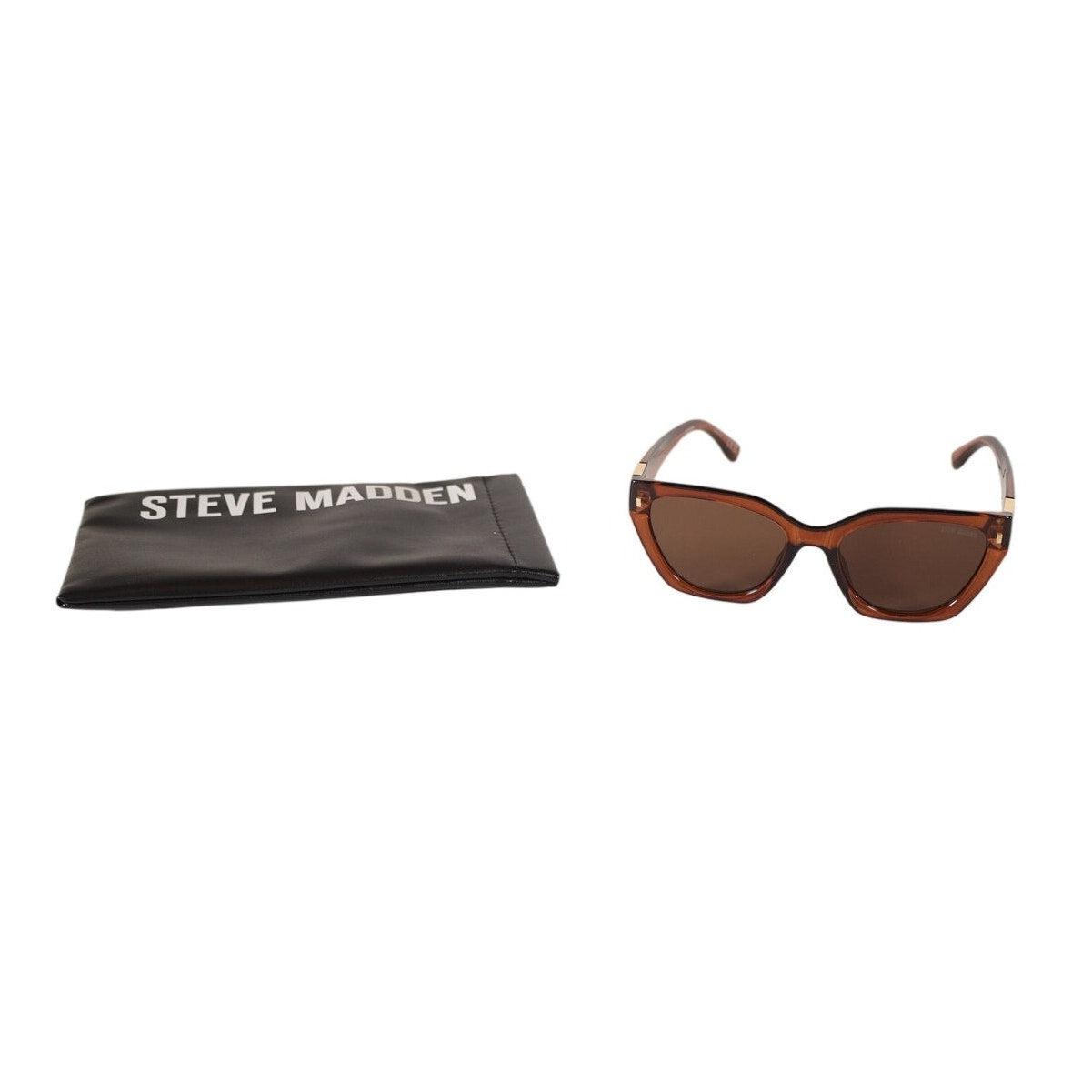 Steve Madden SHAINEY Cat Eye Women's Sunglasses - Transparent Chocolate Brown/Brown