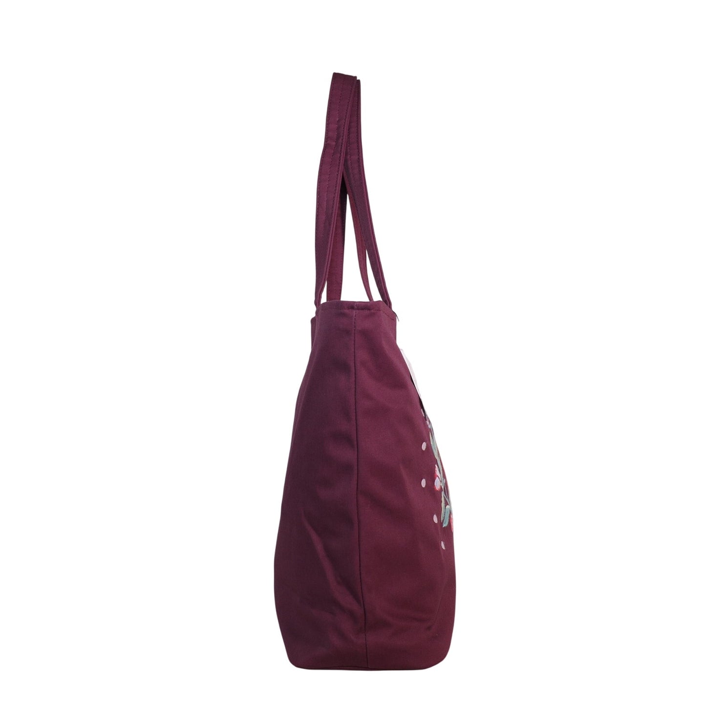 Vera Bradley Cotton Twill Vera Tote - Imperial Hearts Burgundy Red