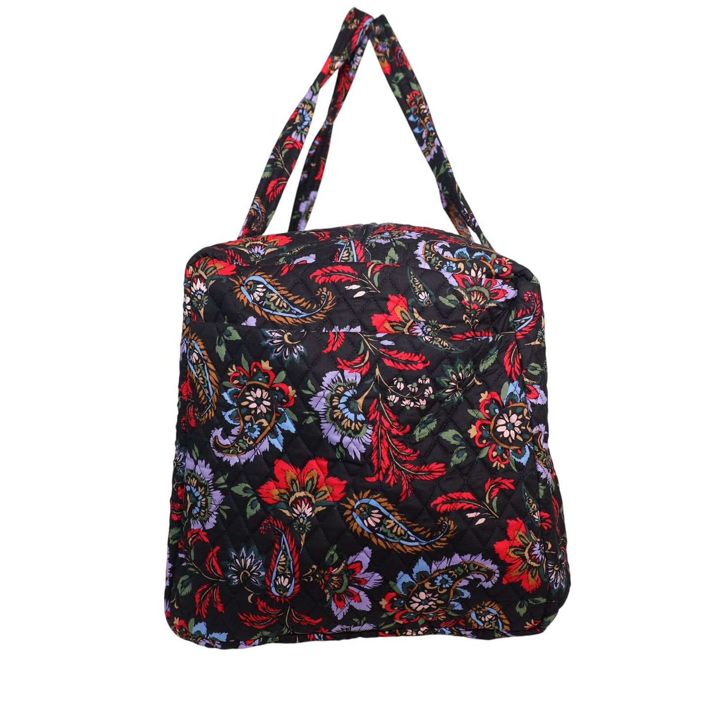 Vera Bradley XL Traveler Quilted Cotton Duffel Bag - Venetian Paisley - Black