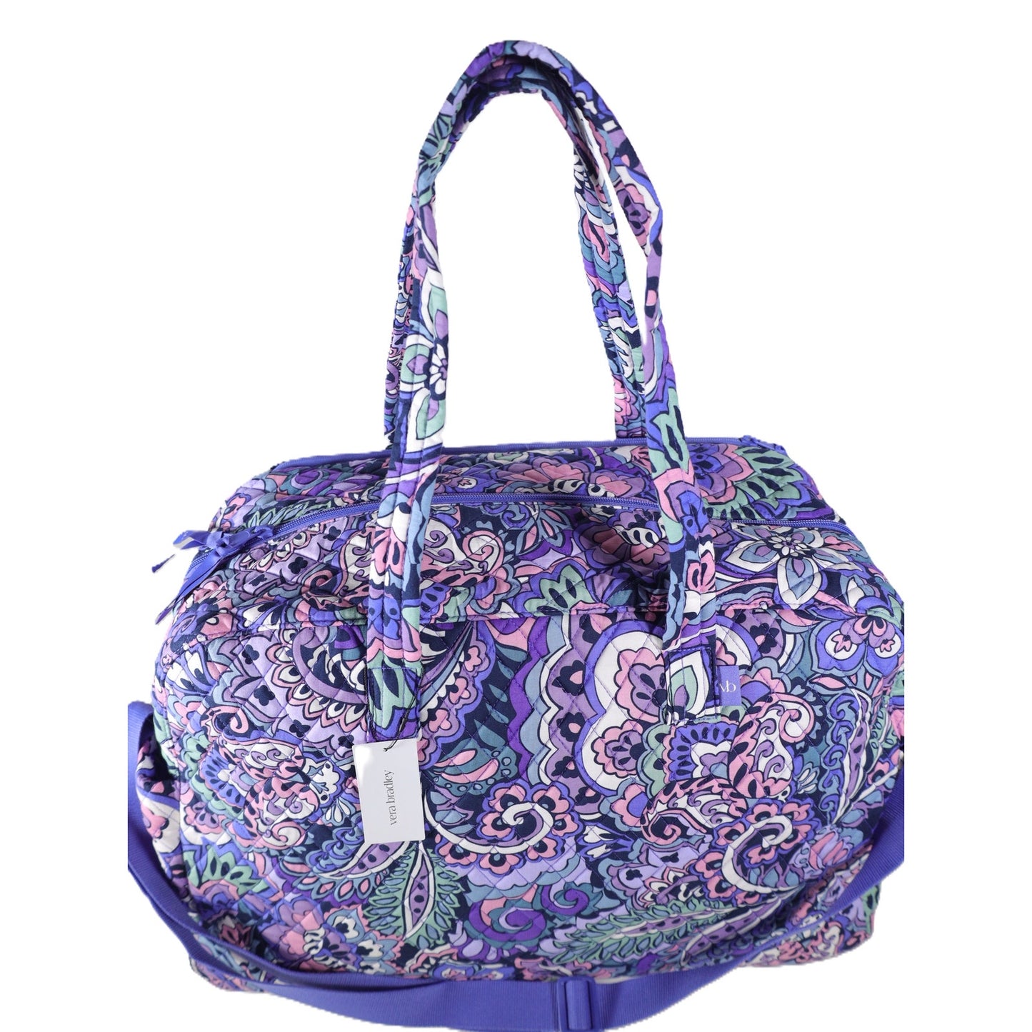 Vera Bradley Large Cotton Quilted Weekender Travel Bag - Floral Swirls