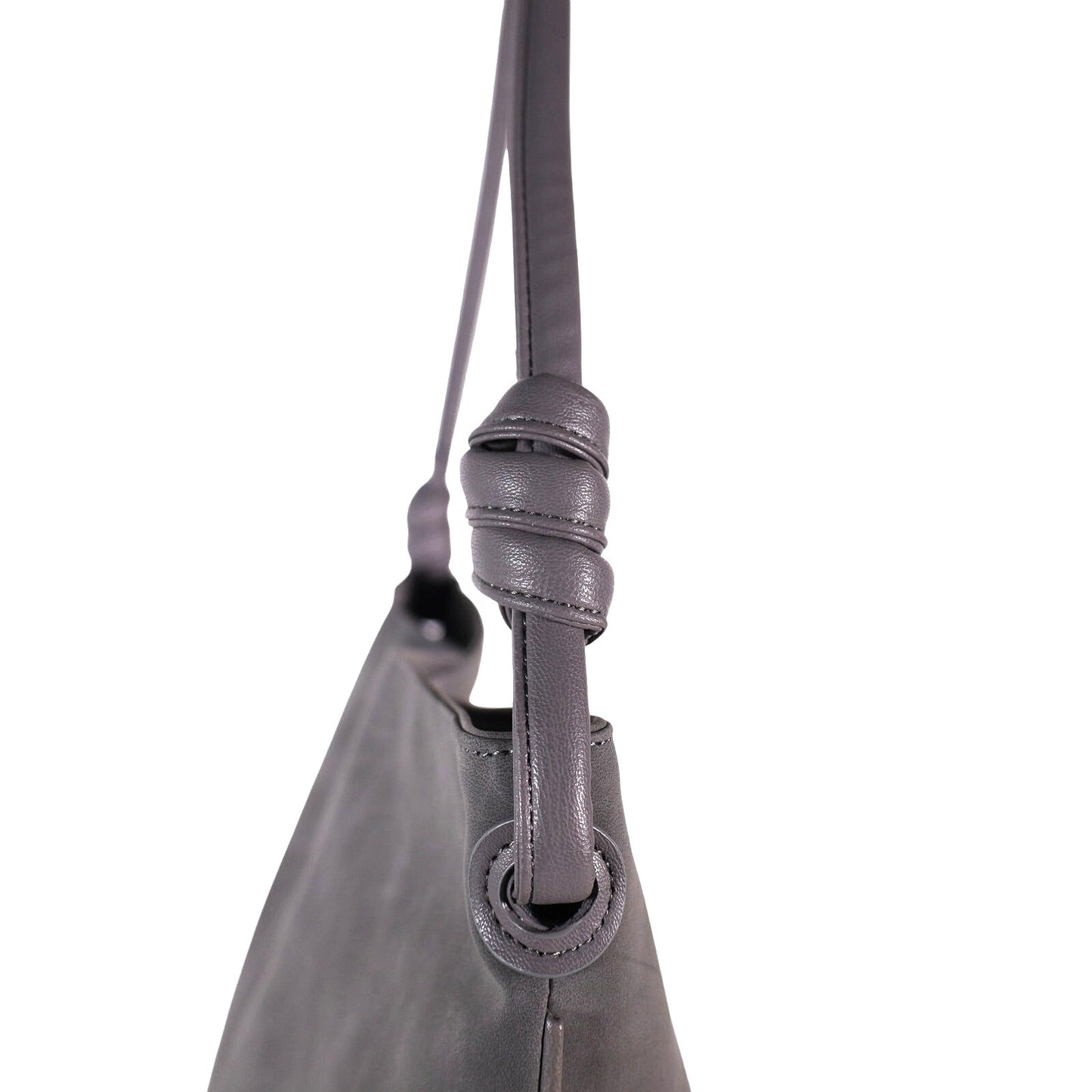 8 Other Reasons Betsy Slouch Tote Shoulder Bag – Stone Gray Suedette
