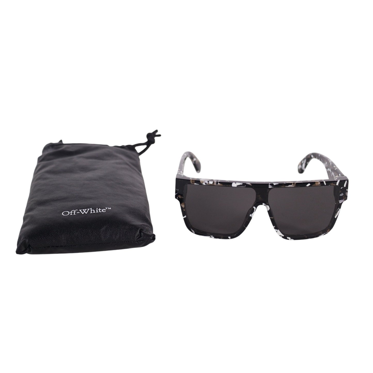 Off-White SYRACUSE Shield Sunglasses - Havana Black / Dark Grey