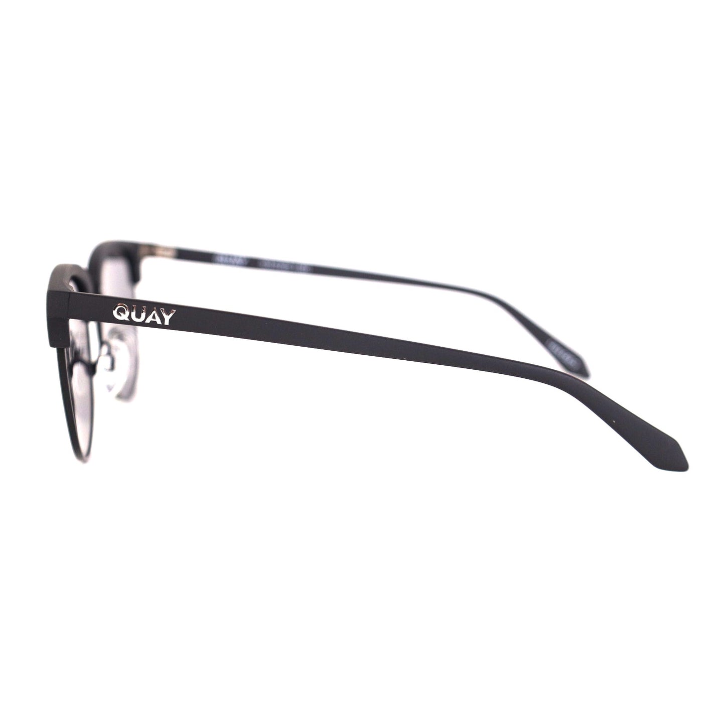 Quay Australia EVASIVE Round Polarized Sunglasses – Matte Black / Smoke