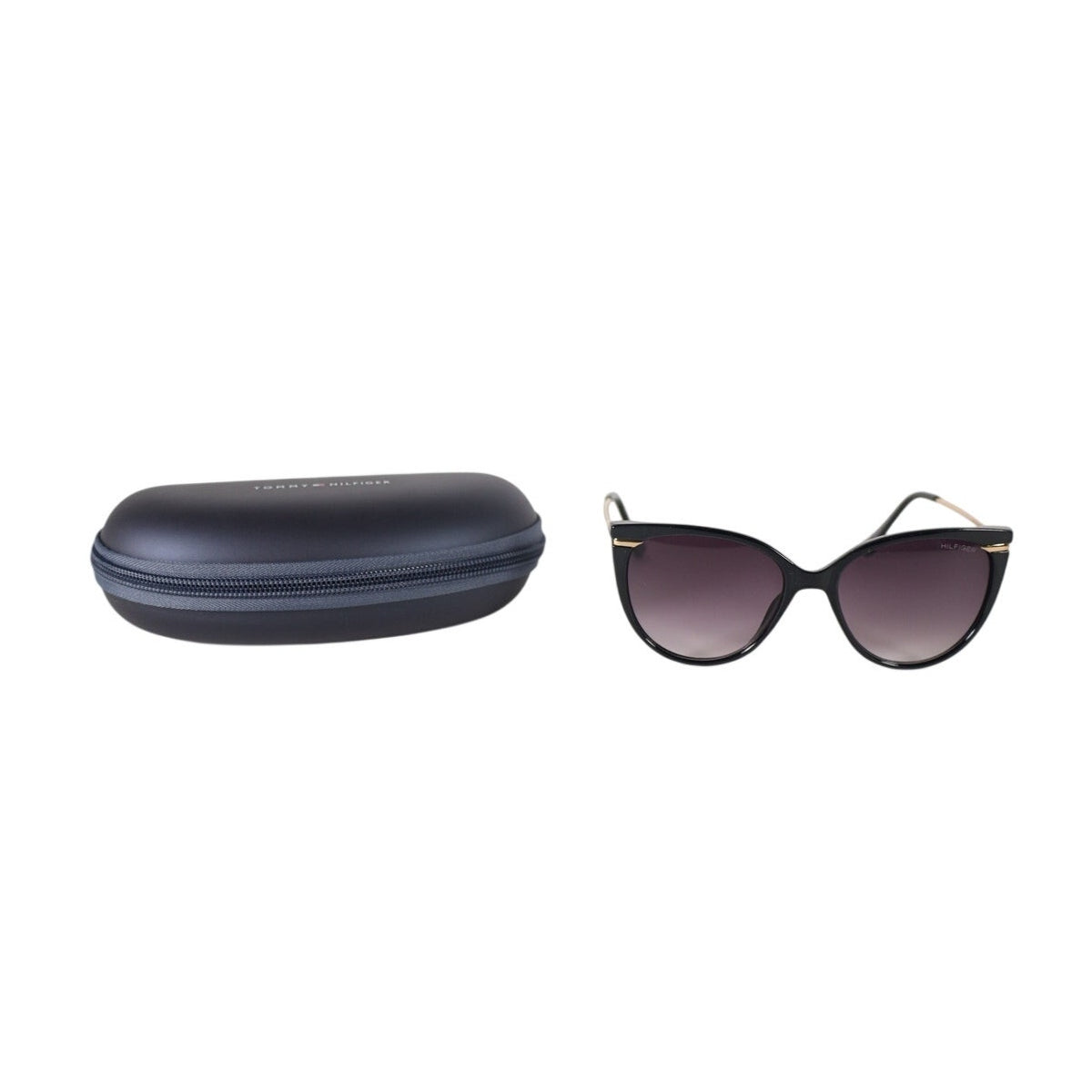 Tommy Hilfiger Cat Eye Women's Sunglasses - Black / Grey Gradient